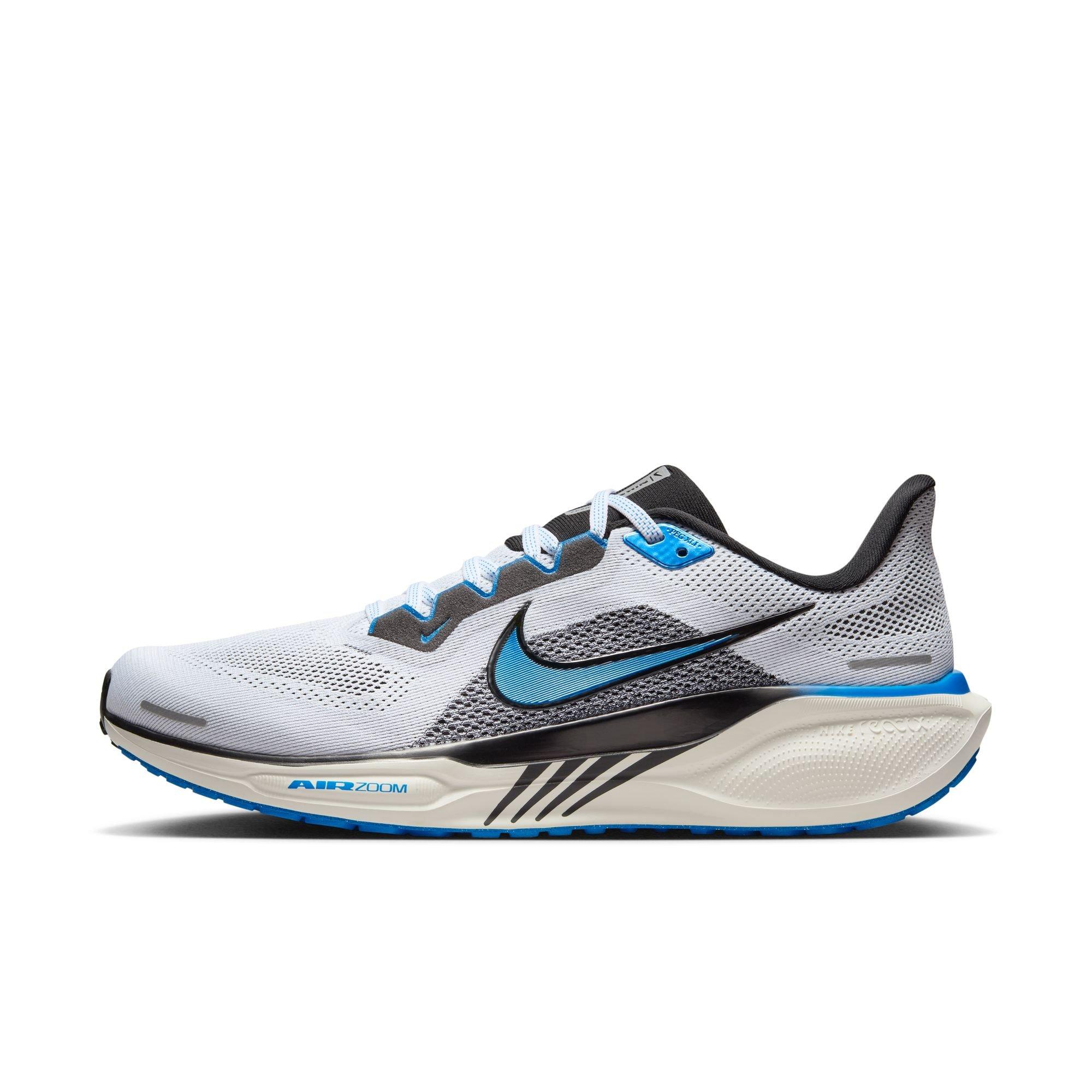 Nike Pegasus 41 "White/Photo Blue/Black/Sail" Men's Road Running Shoe - WHITE/BLACK/BLUE Thumbnail View 3