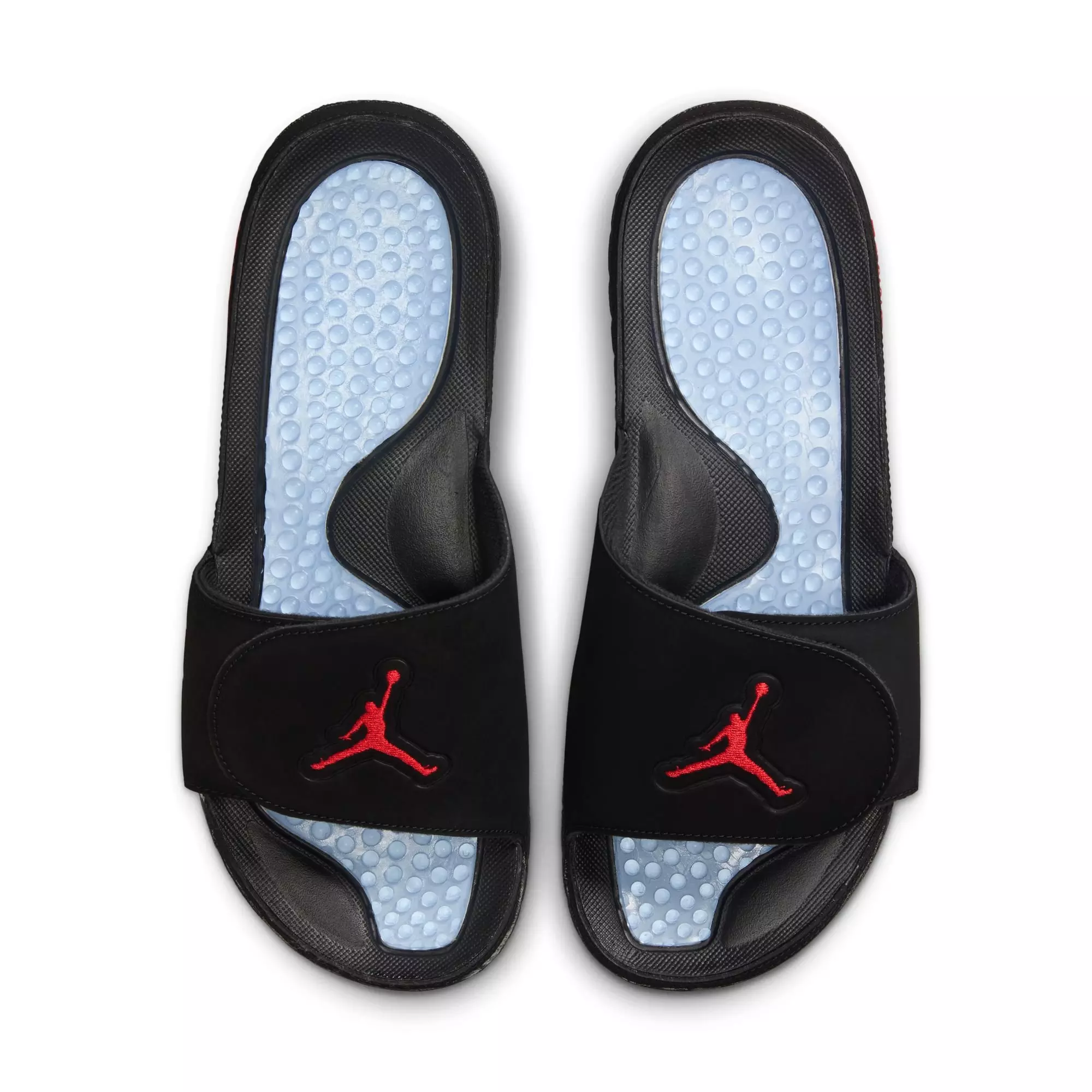 Jordan Hydro V Retro "Black/Fire Red/Silver" Men's Slide - BLACK/SILVER