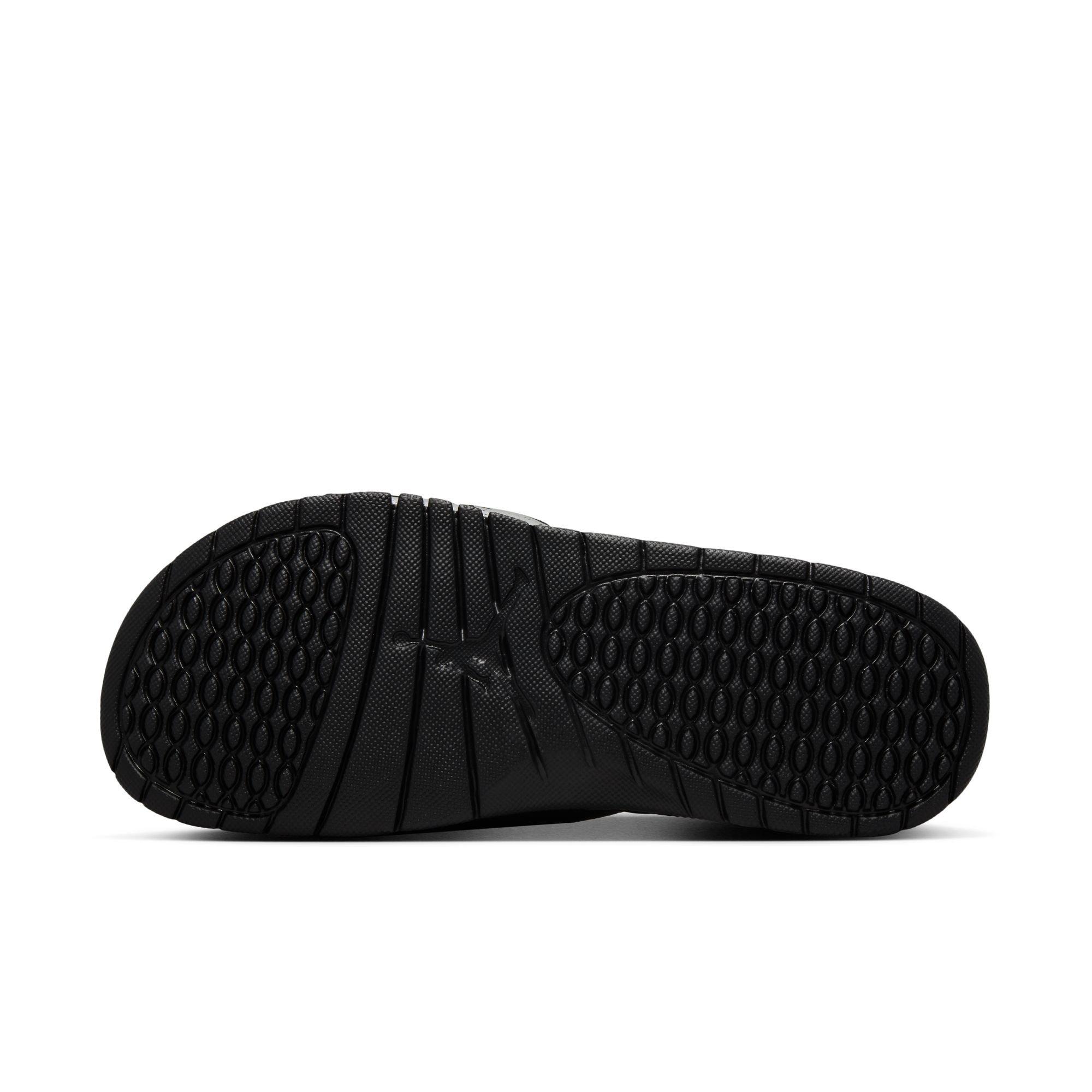 Jordan Hydro V Retro "Black/Fire Red/Silver" Men's Slide - BLACK/SILVER Thumbnail View 8