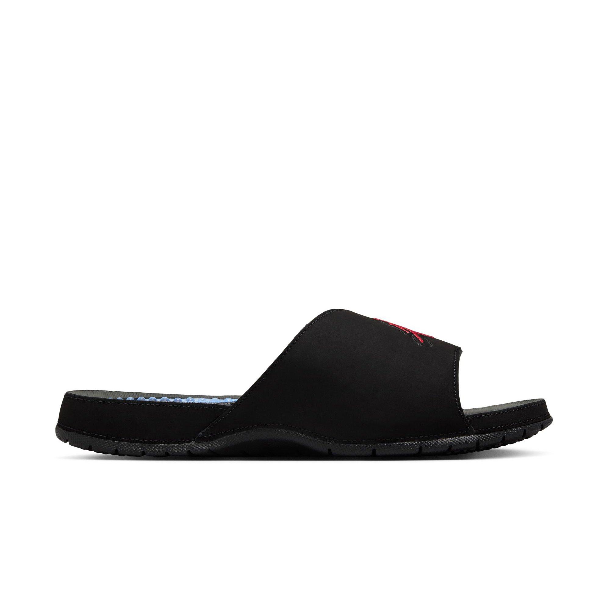 Jordan Hydro V Retro "Black/Fire Red/Silver" Men's Slide - BLACK/SILVER Thumbnail View 2