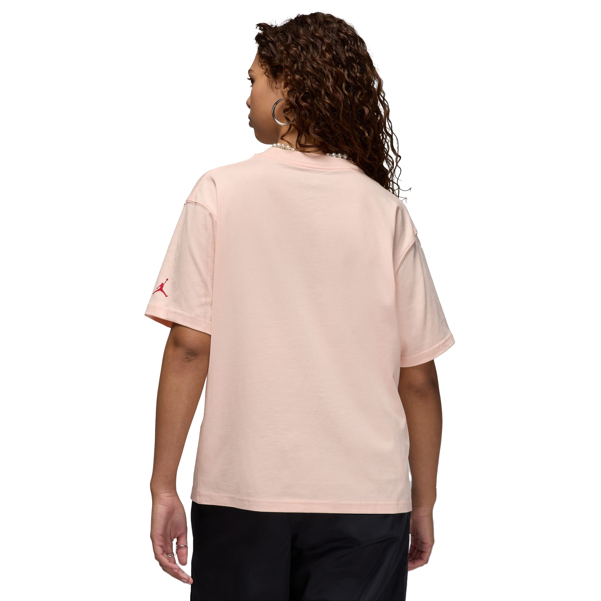 Jordan Women's Girlfriend Heart Graphic Tee - PEACH Thumbnail View 2
