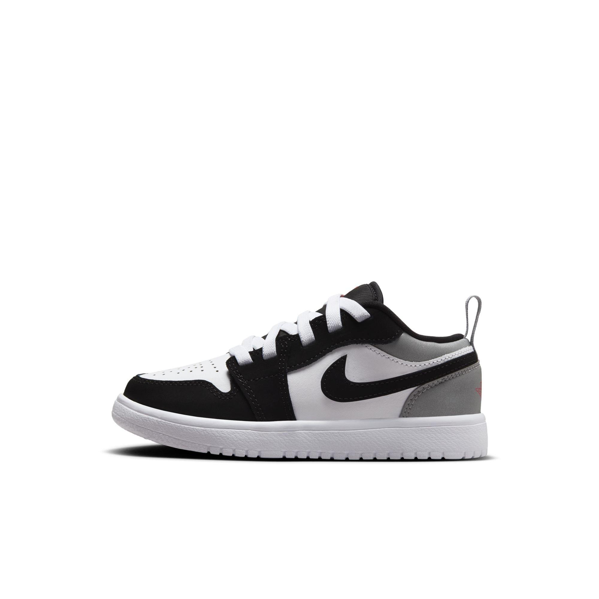 Jordan 1 Low Alt SE Preschool Boys' "White/Fire Red/Black/Matte Silver" Shoe