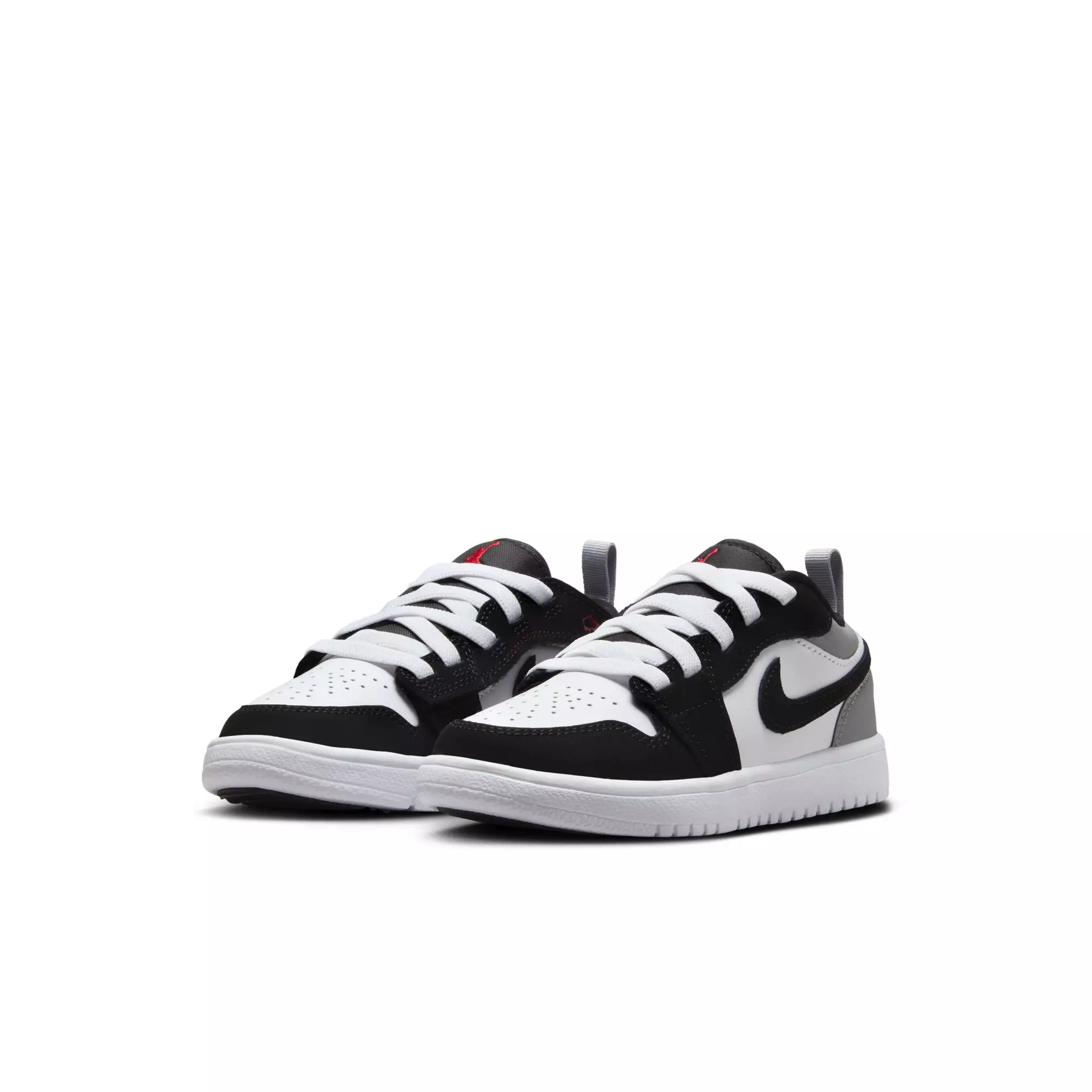 Jordan 1 Low Alt SE "White/Fire Red/Black/Matte Silver" Preschool Boys' Shoe - BLACK/RED