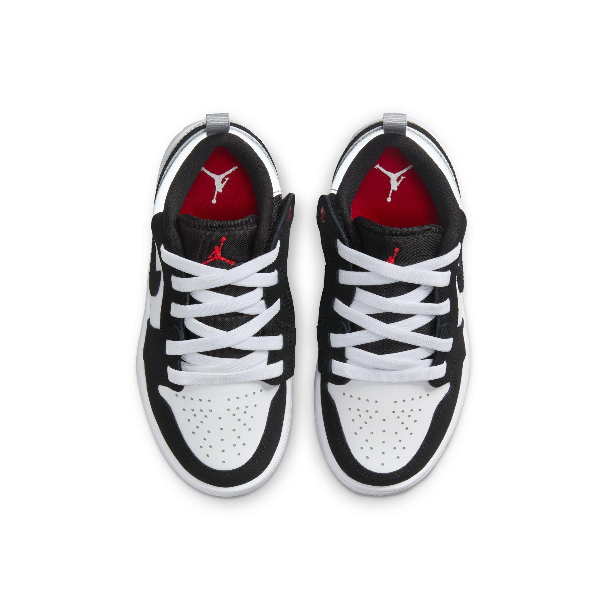 Jordan 1 Low Alt SE Preschool Boys' "White/Fire Red/Black/Matte Silver" Shoe