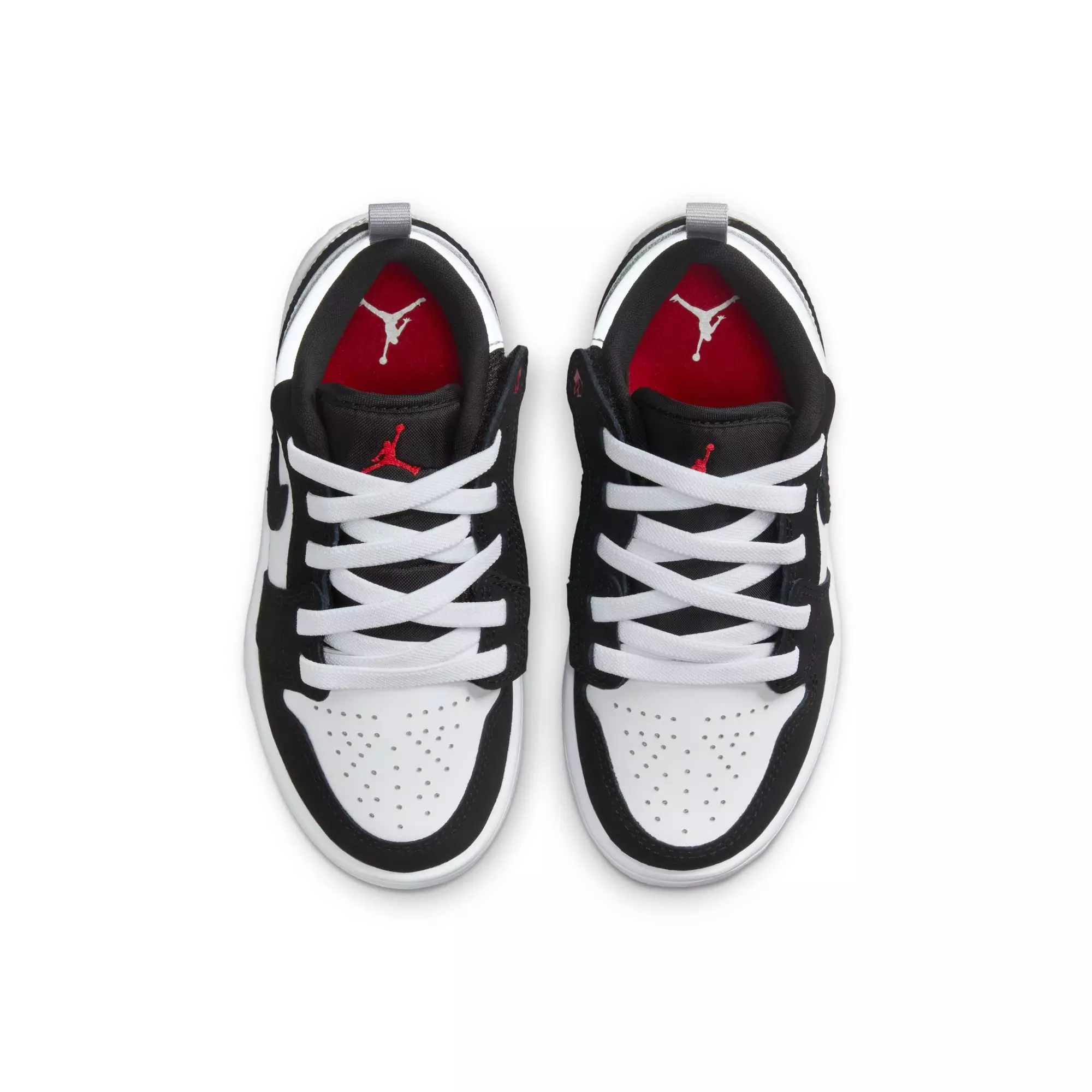 Jordan 1 Low Alt SE "White/Fire Red/Black/Matte Silver" Preschool Boys' Shoe - BLACK/RED