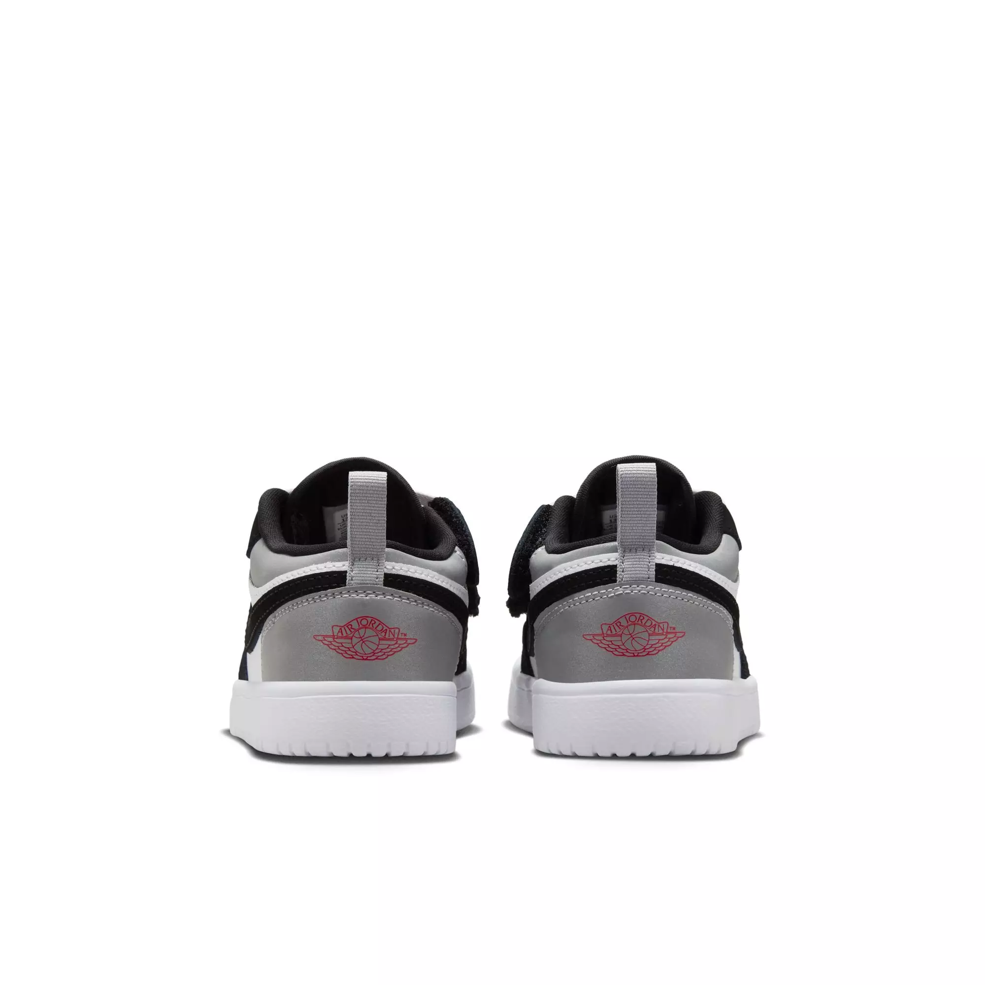 Jordan 1 Low Alt SE "White/Fire Red/Black/Matte Silver" Preschool Boys' Shoe - BLACK/RED