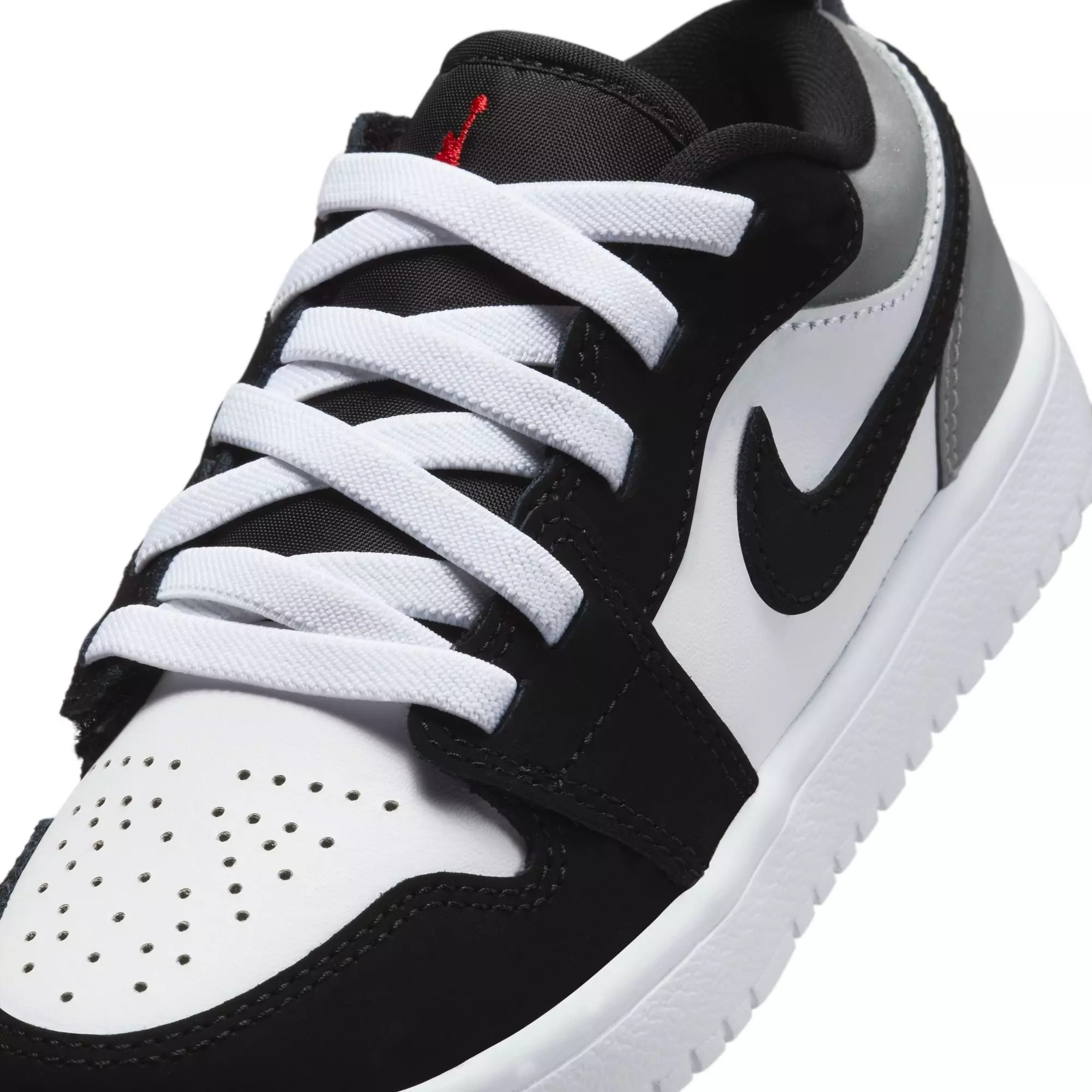 Jordan 1 Low Alt SE "White/Fire Red/Black/Matte Silver" Preschool Boys' Shoe - BLACK/RED