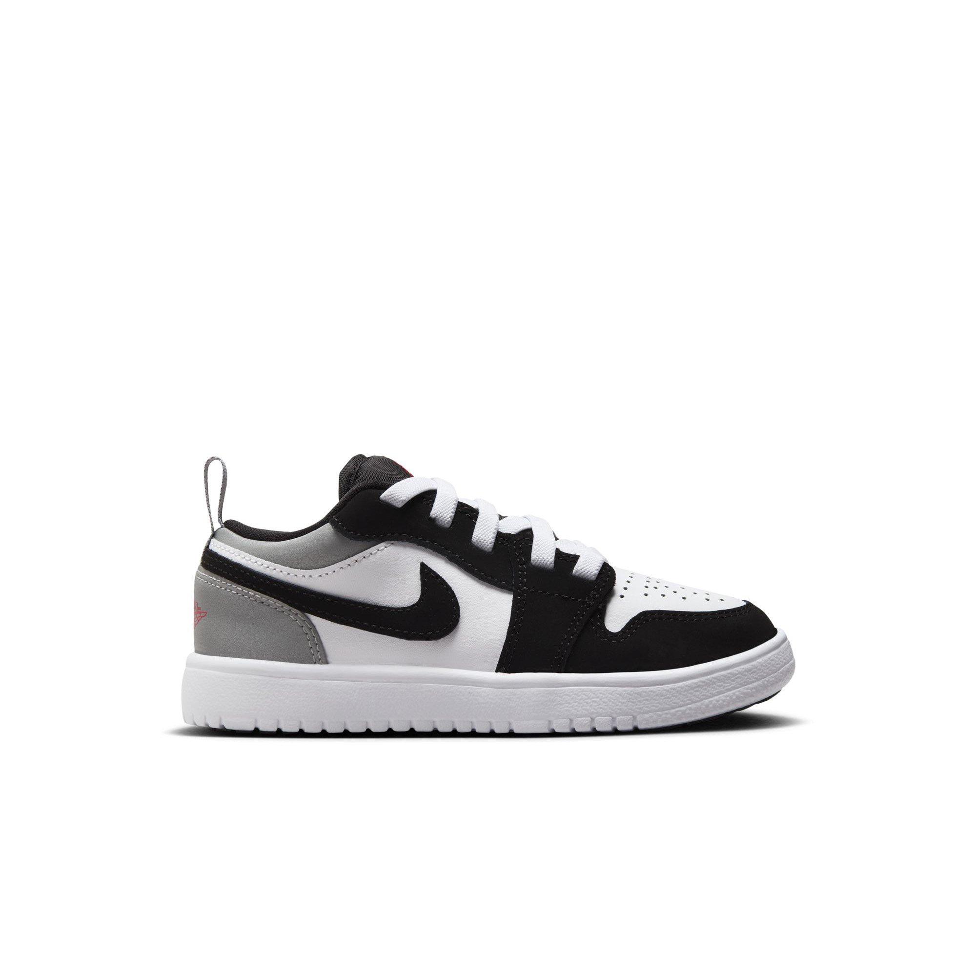 Jordan 1 Low Alt SE "White/Fire Red/Black/Matte Silver" Preschool Boys' Shoe