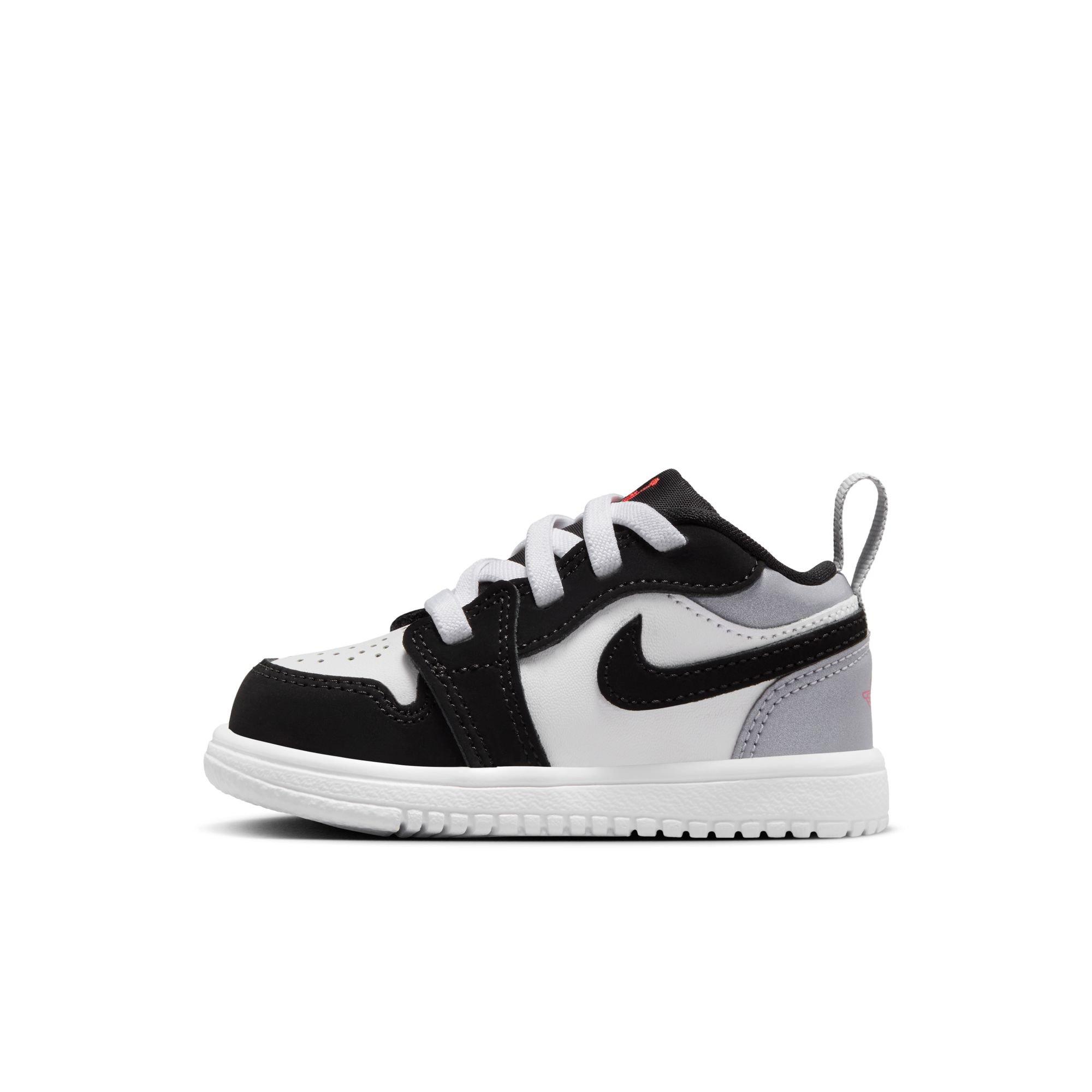 Jordan 1 Low Alt SE Toddler Boys' "White/Fire Red/Black/Matte Silver" Shoe