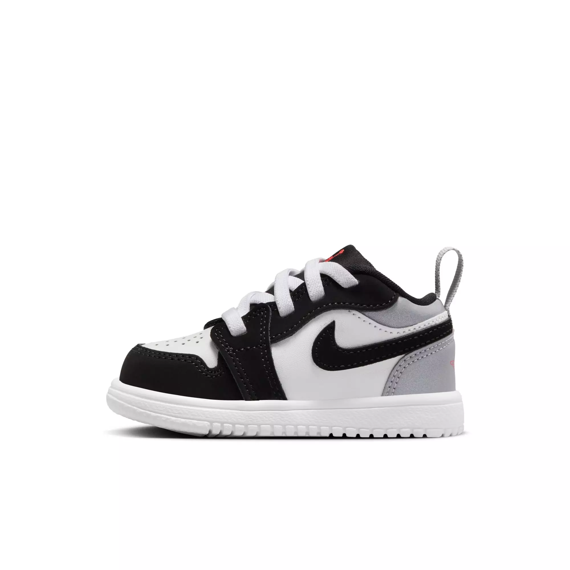 Jordan 1 Low Alt SE "White/Fire Red/Black/Matte Silver" Toddler Boys' Shoe - BLACK/RED