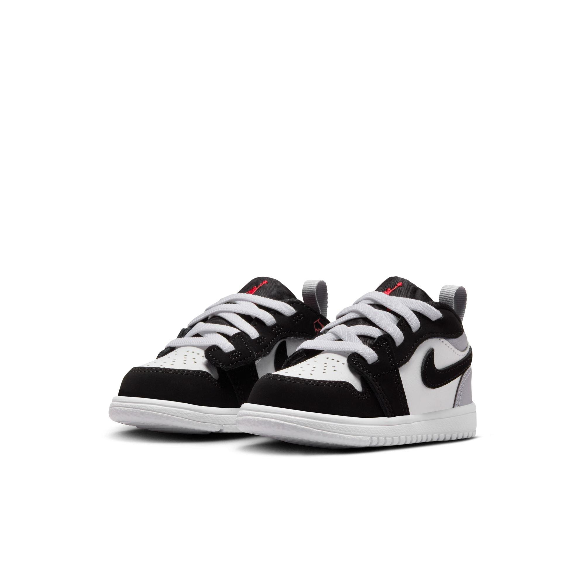 Jordan 1 Low Alt SE Toddler Boys' "White/Fire Red/Black/Matte Silver" Shoe
