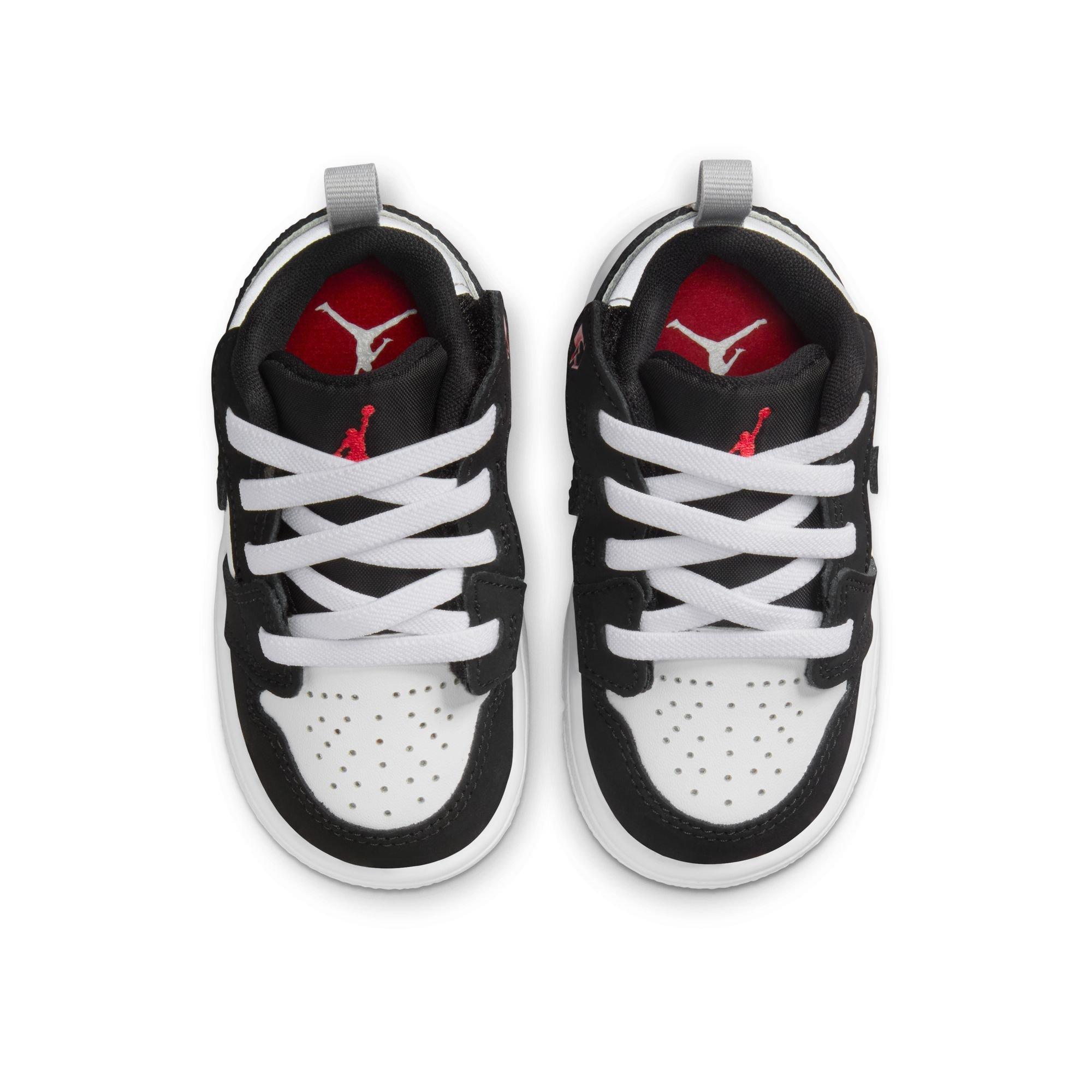 Jordan 1 Low Alt SE Toddler Boys' "White/Fire Red/Black/Matte Silver" Shoe