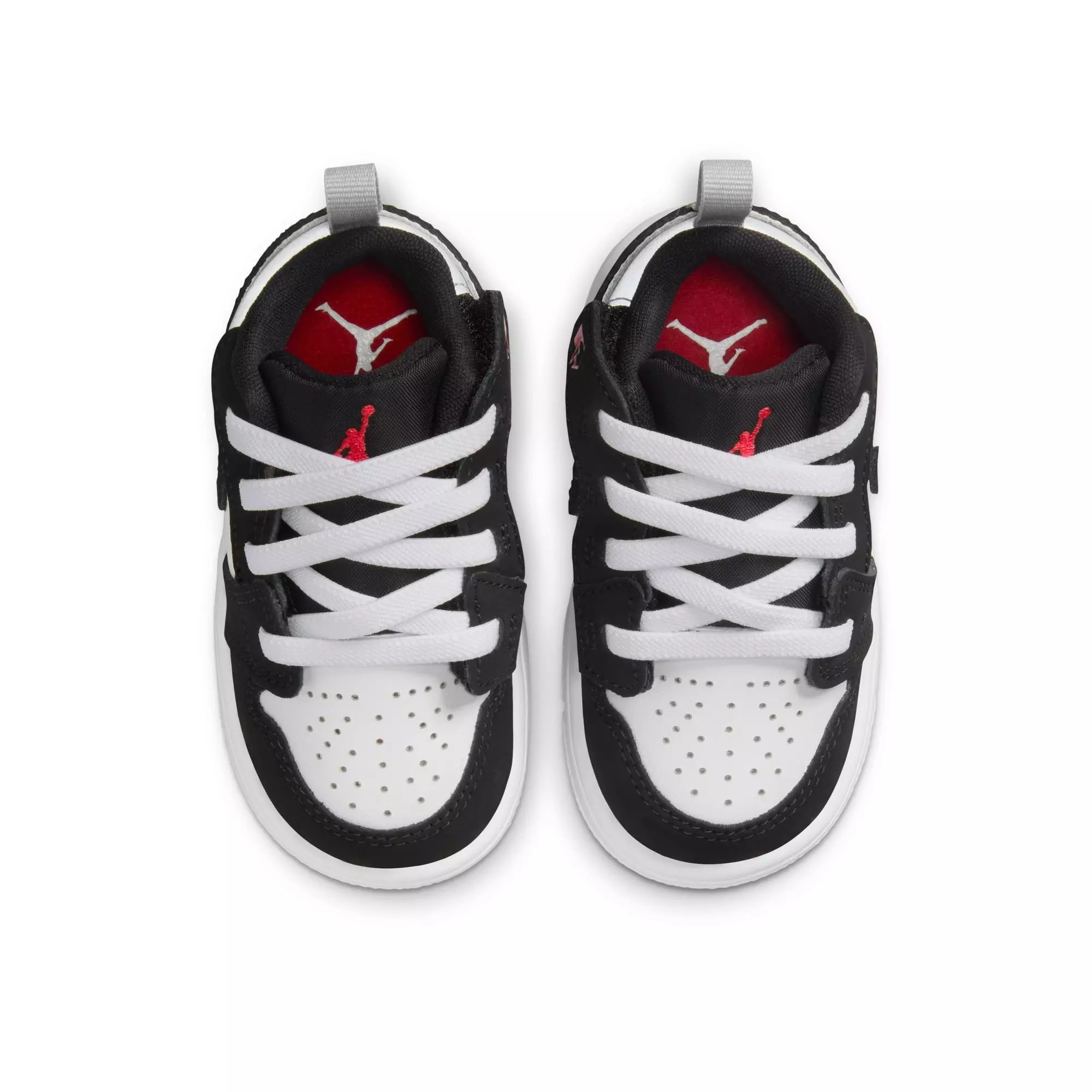 Jordan 1 Low Alt SE "White/Fire Red/Black/Matte Silver" Toddler Boys' Shoe - BLACK/RED