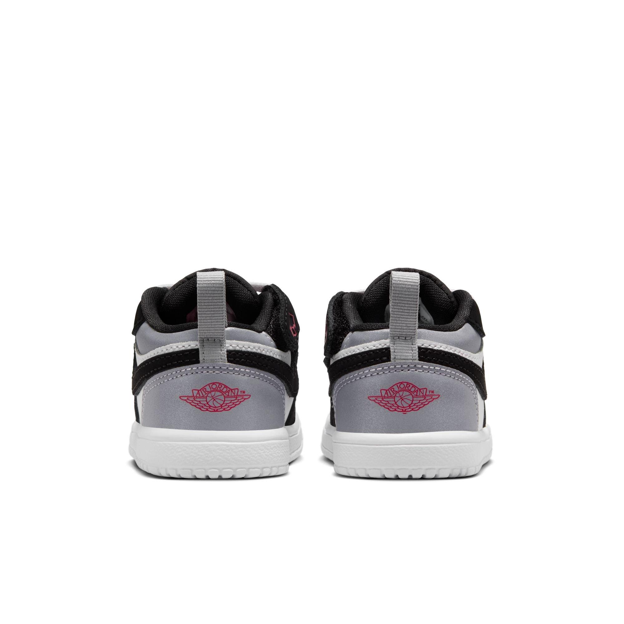 Jordan 1 Low Alt SE Toddler Boys' "White/Fire Red/Black/Matte Silver" Shoe