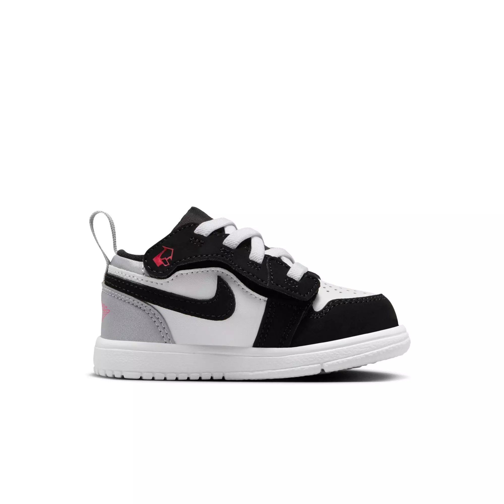 Jordan 1 Low Alt SE "White/Fire Red/Black/Matte Silver" Toddler Boys' Shoe - BLACK/RED