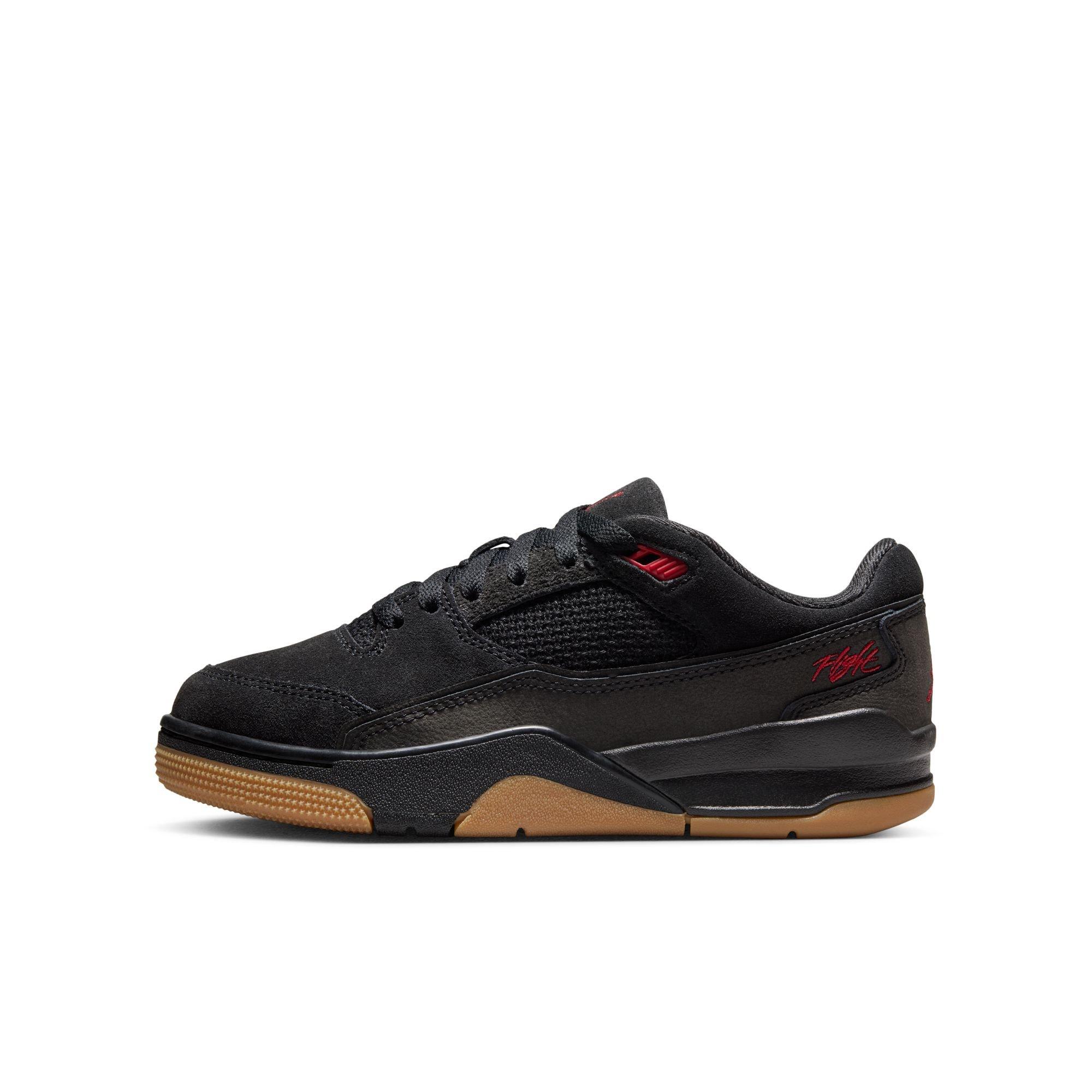 Jordan Flight Court Grade School Boys' "Black/Varsity Red/Gum Med Brown" Shoe