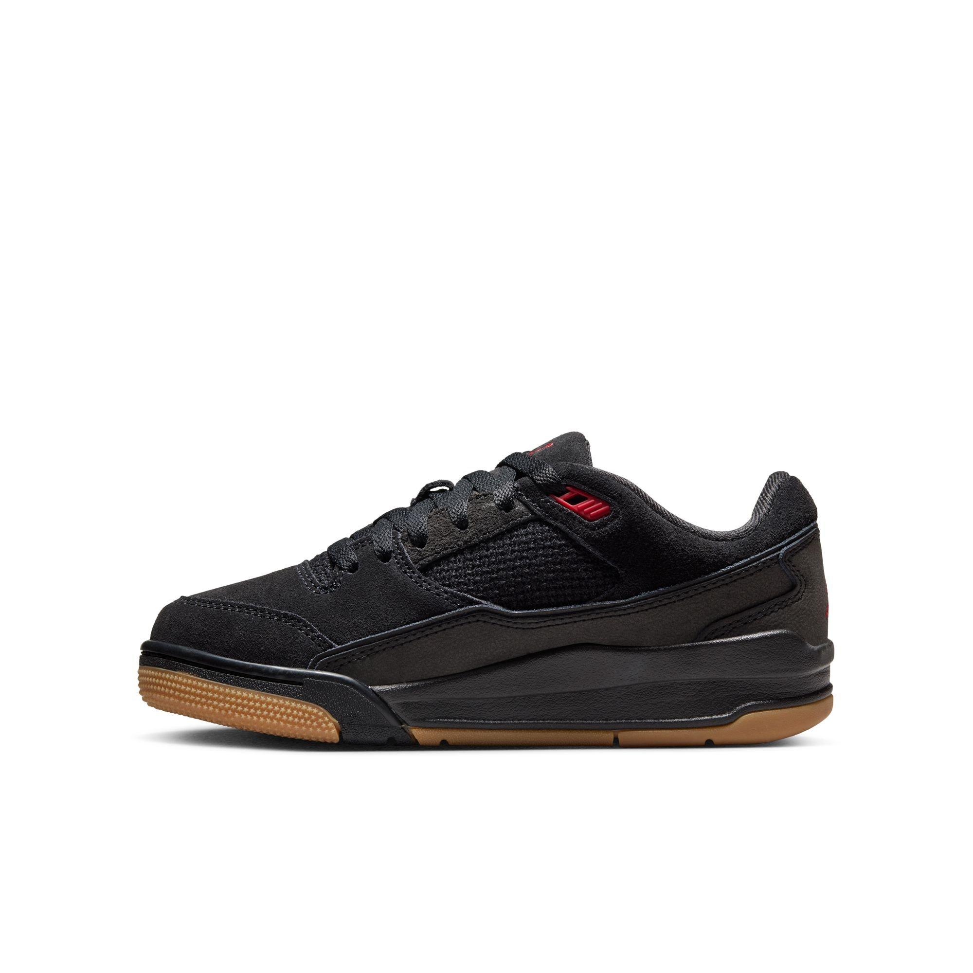 Jordan Flight Court Grade School Boys' "Black/Varsity Red/Gum Med Brown" Shoe