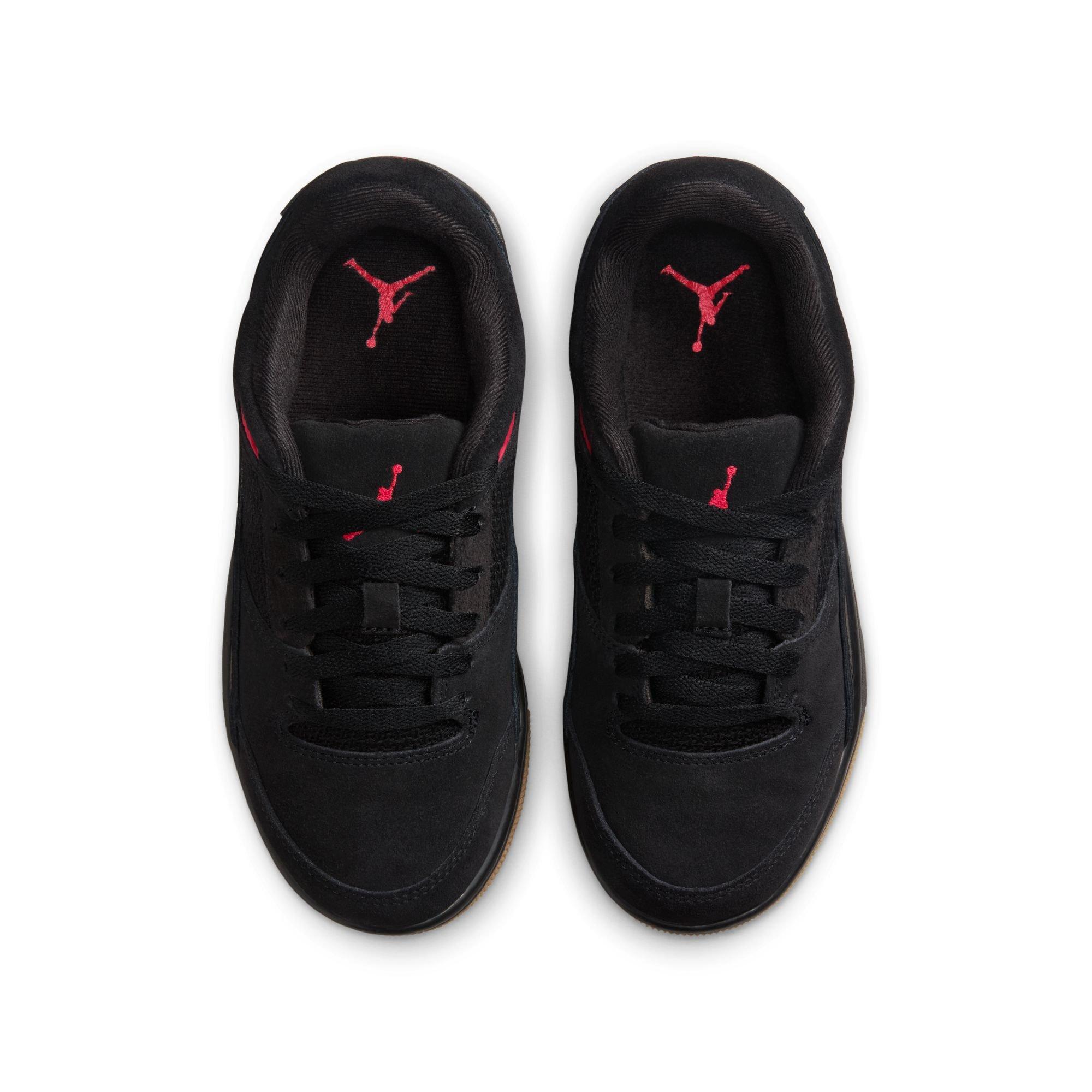 Jordan Flight Court Grade School Boys' "Black/Varsity Red/Gum Med Brown" Shoe