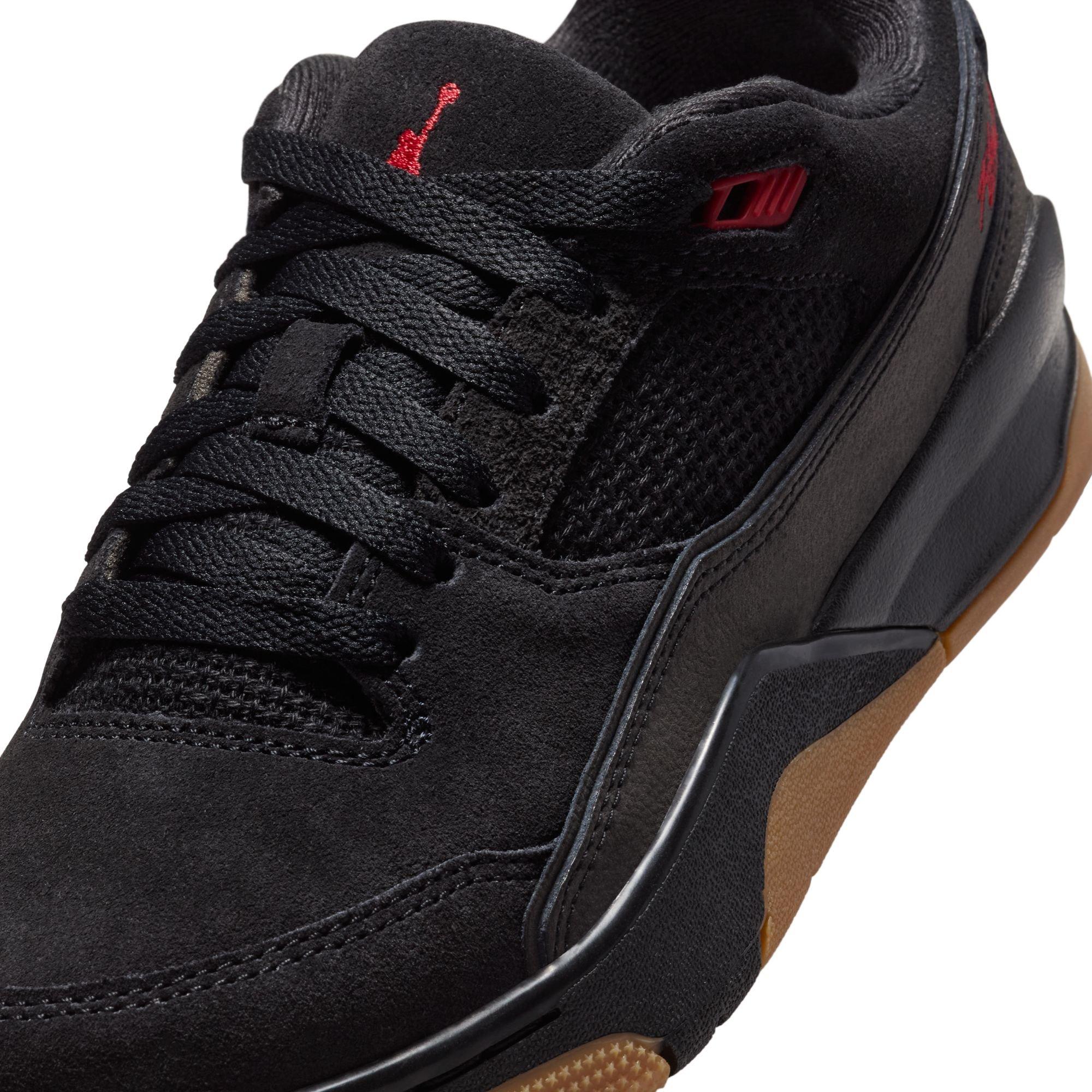 Jordan Flight Court Grade School Boys' "Black/Varsity Red/Gum Med Brown" Shoe