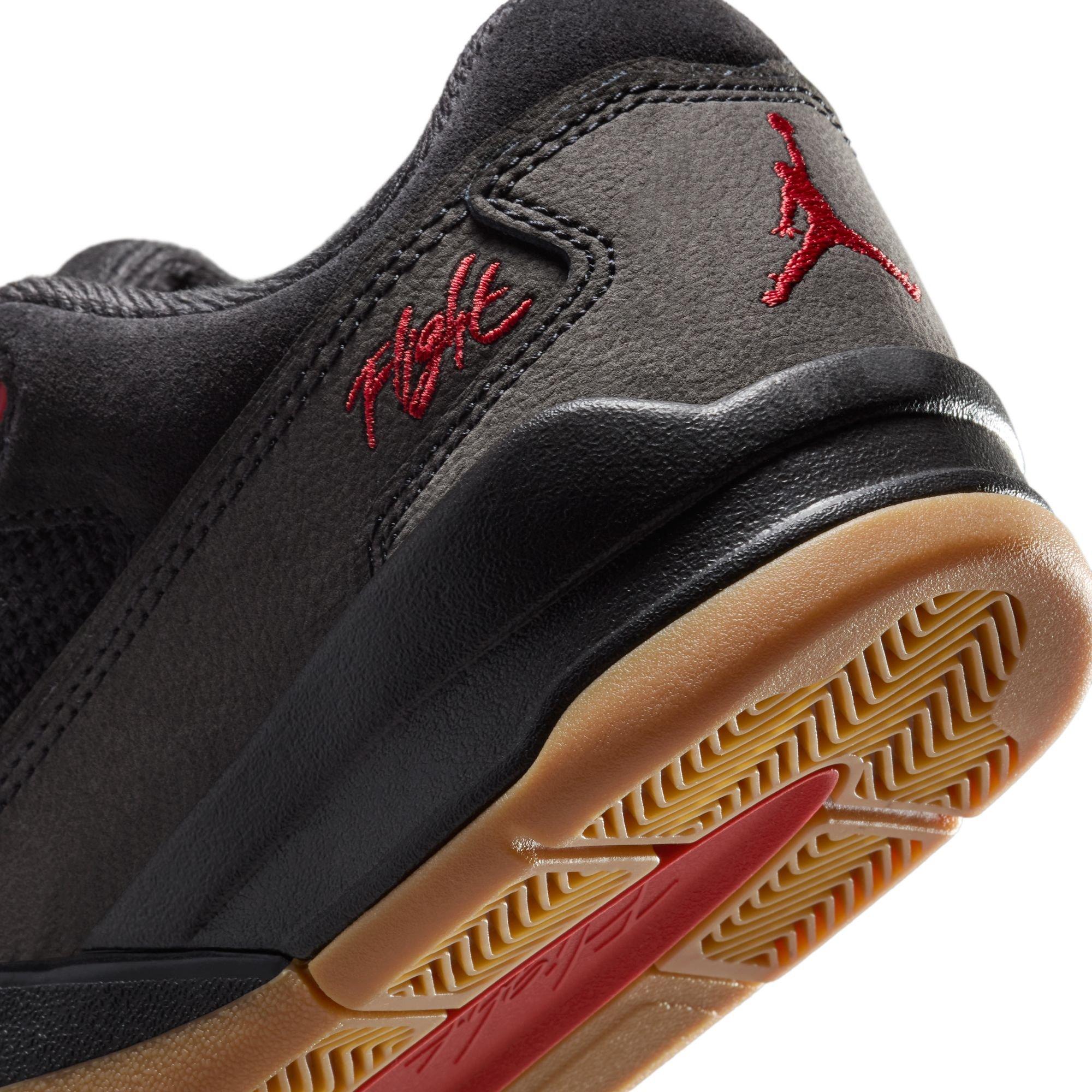 Jordan Flight Court Grade School Boys' "Black/Varsity Red/Gum Med Brown" Shoe