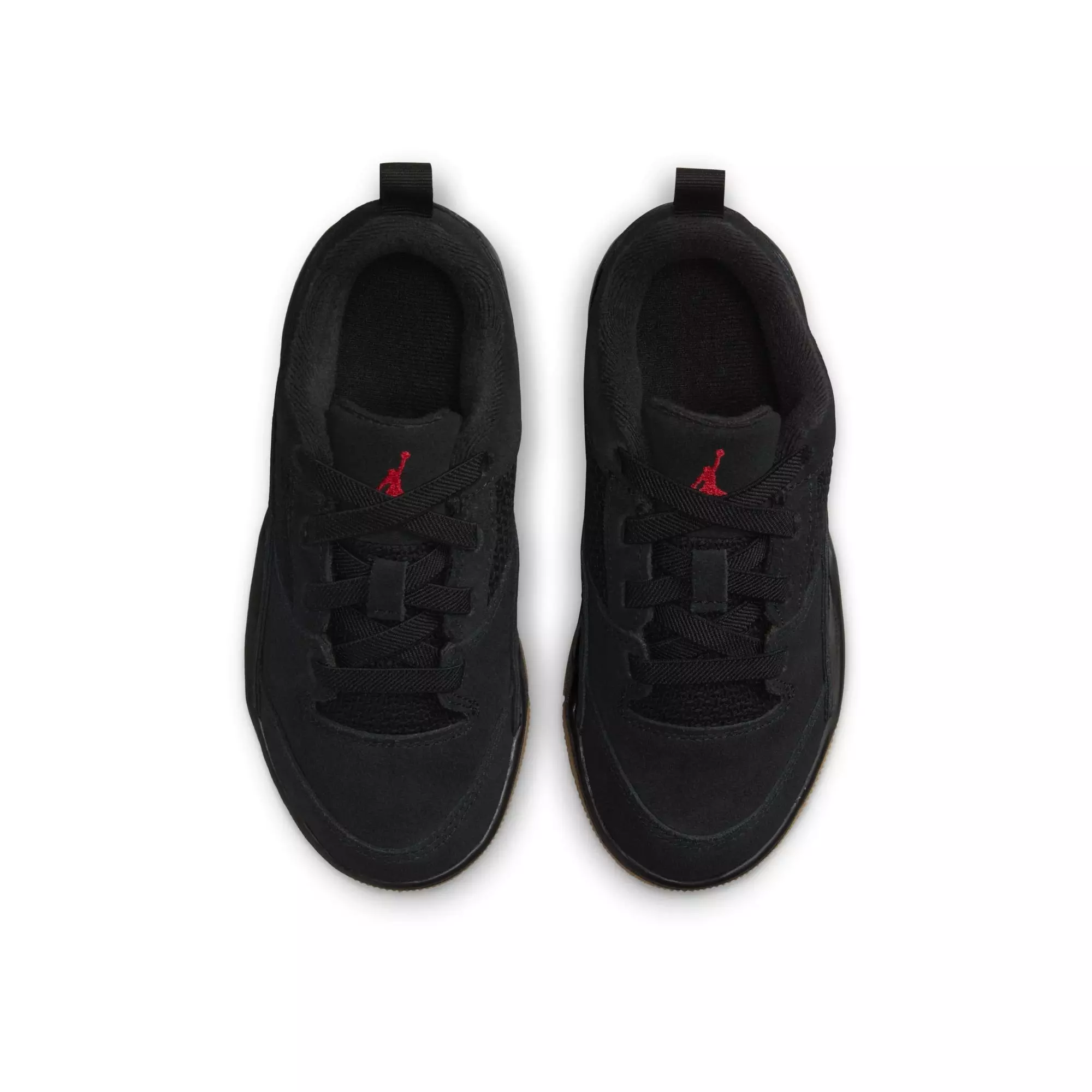 Jordan Flight Court "Black/Varsity Red/Gum Med Brown" Preschool Boys' Shoe - BLACK/GUM