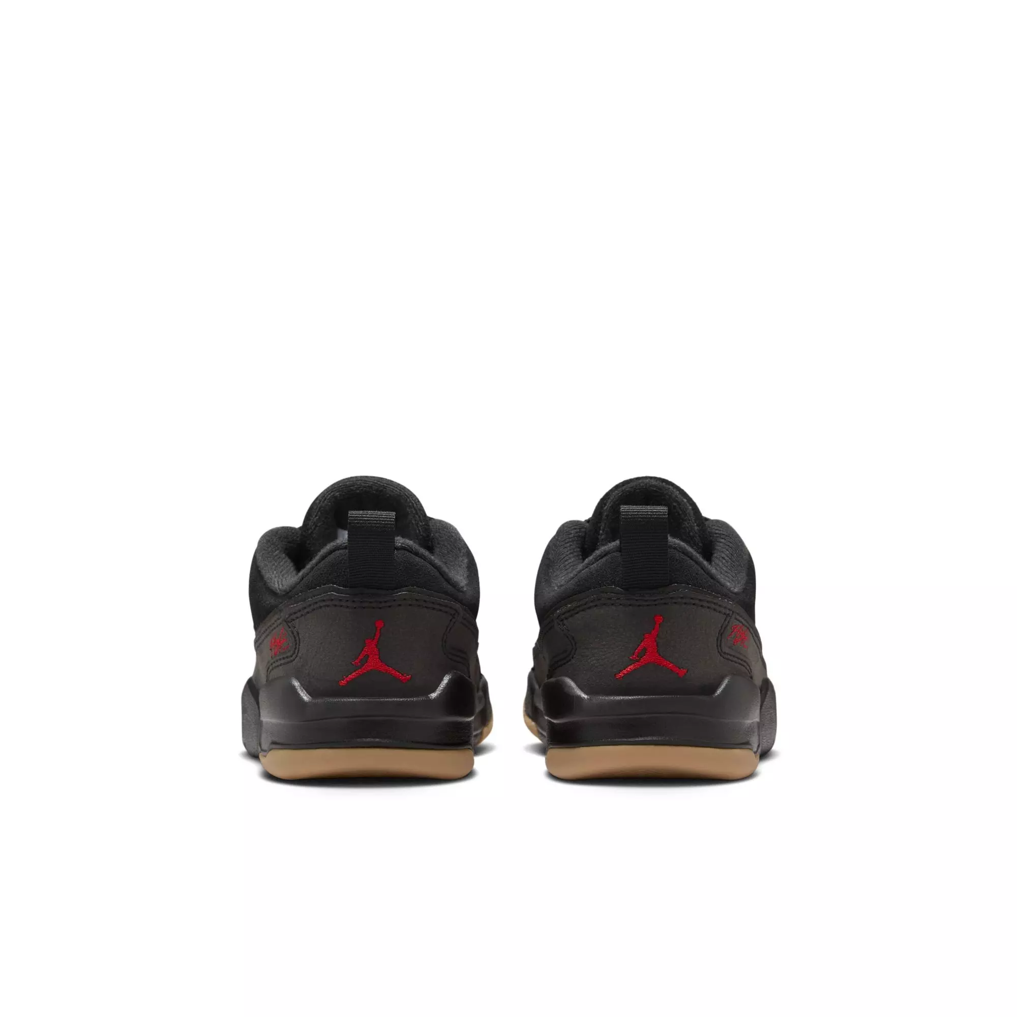Jordan Flight Court "Black/Varsity Red/Gum Med Brown" Preschool Boys' Shoe - BLACK/GUM