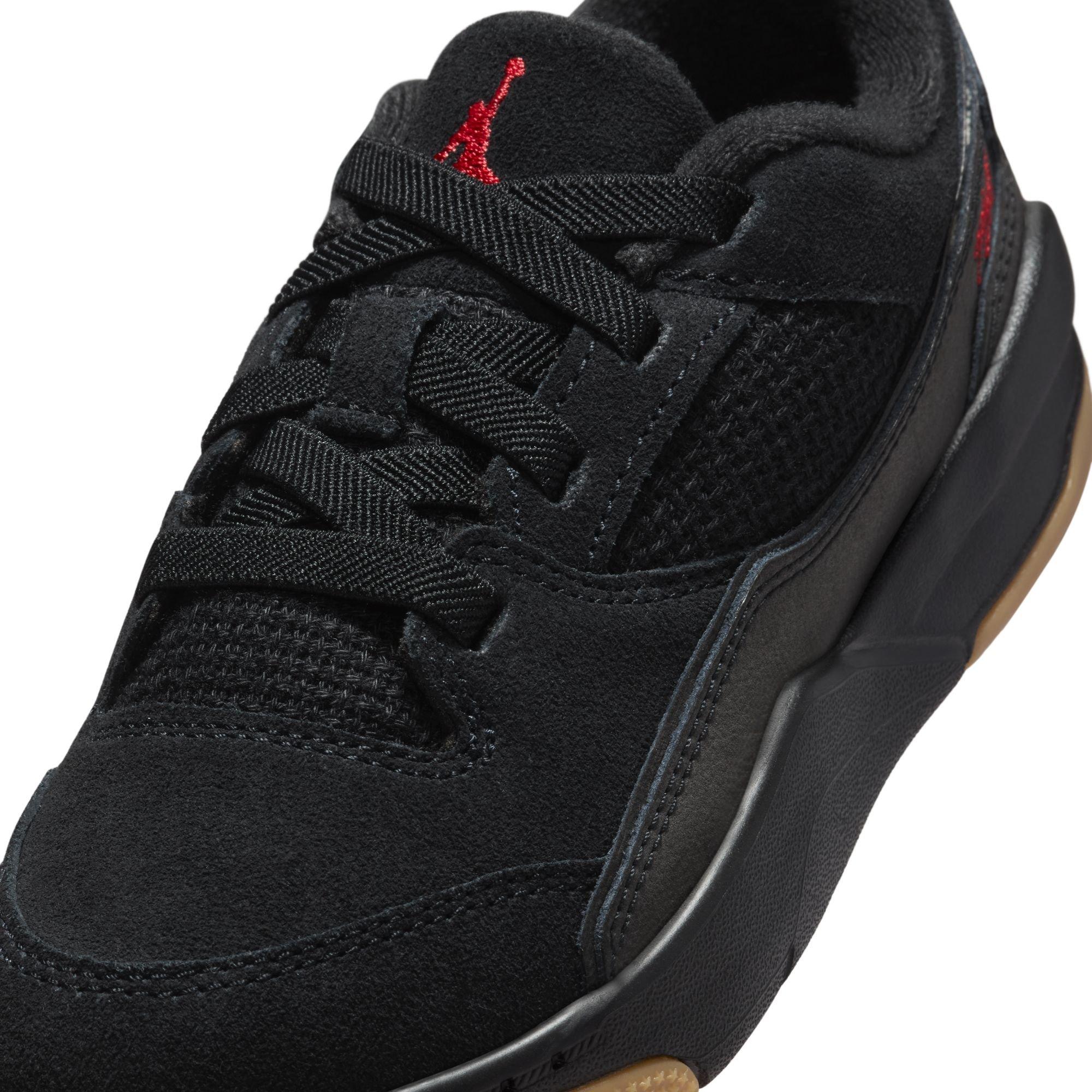 Jordan Flight Court Preschool Boys'"Black/Varsity Red/Gum Med Brown" Shoe