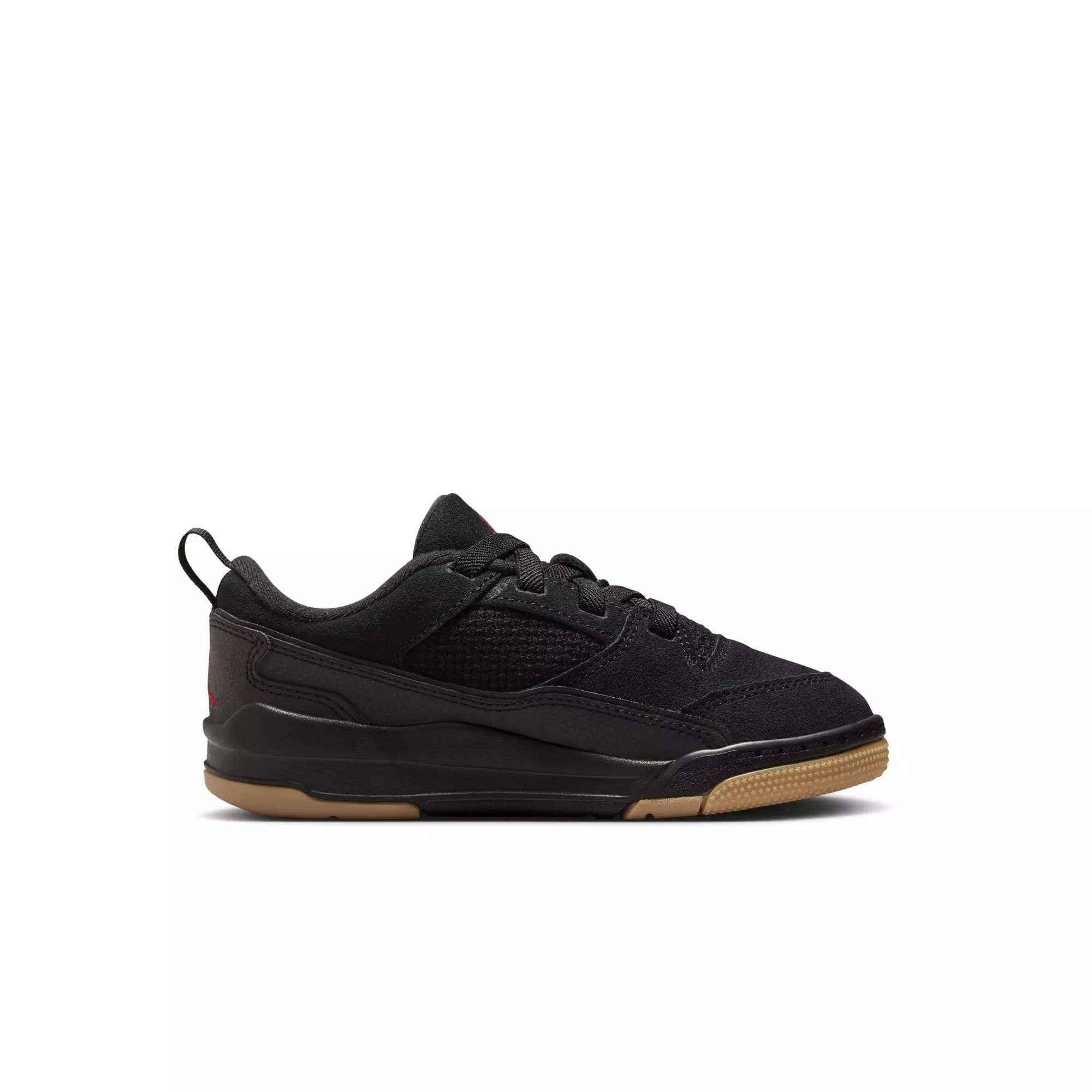 Jordan Flight Court "Black/Varsity Red/Gum Med Brown" Preschool Boys' Shoe - BLACK/GUM
