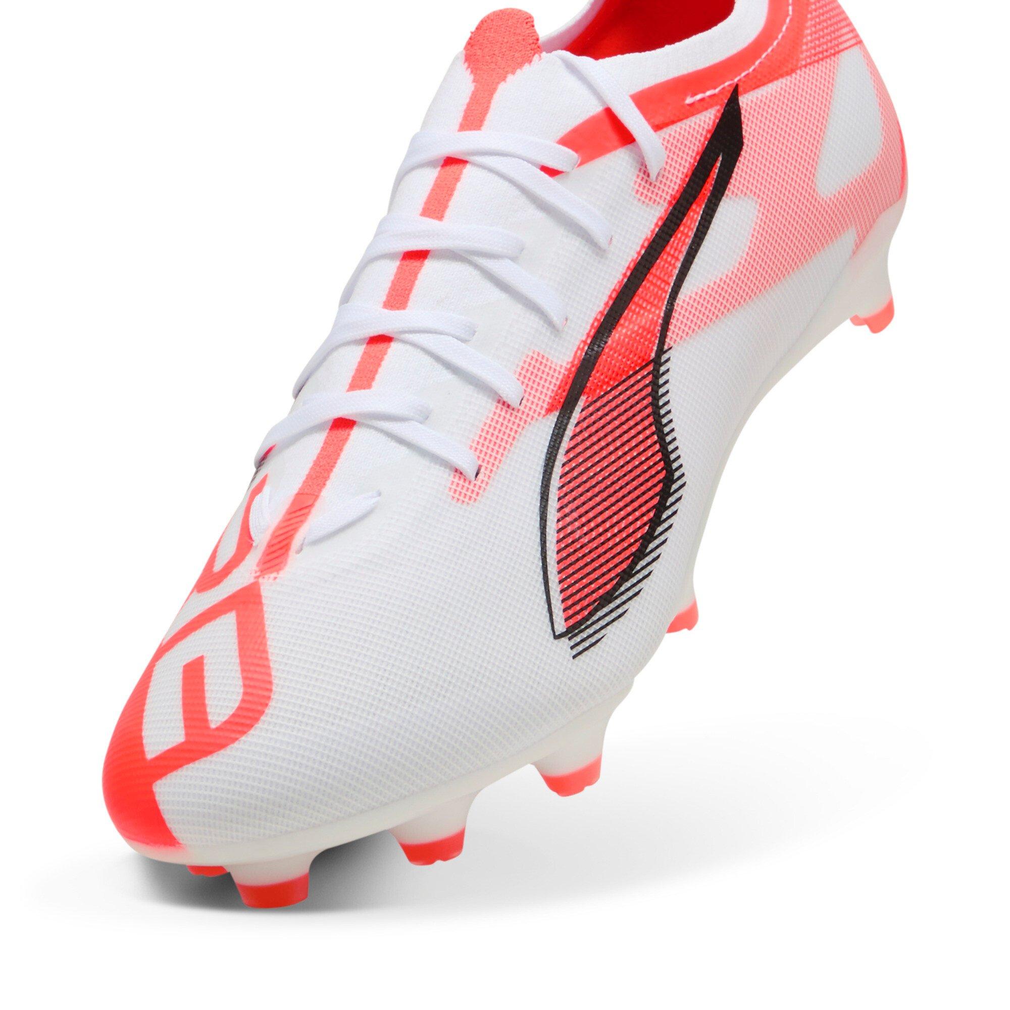 PUMA Ultra 5 Match Unlimited "White/Orange" Men's Soccer Cleat - WHITE/ORANGE Thumbnail View 3