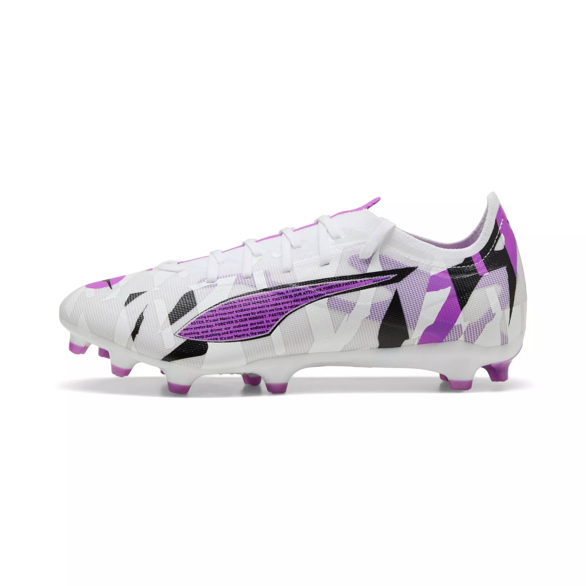 PUMA Ultra 5 Match Forever "White/Purple" Men's Soccer Cleat - WHITE/PURPLE