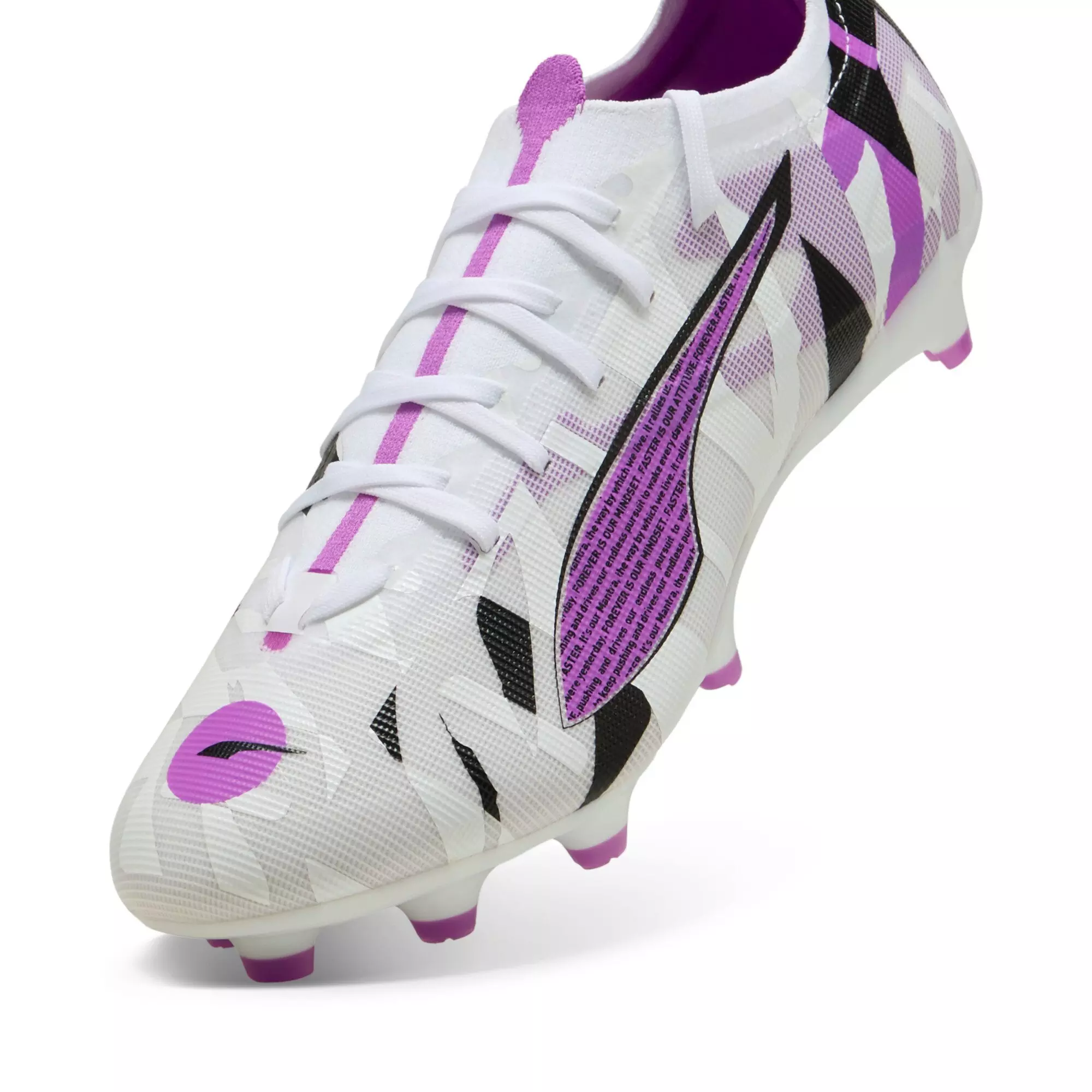 PUMA Ultra 5 Match Forever "White/Purple" Men's Soccer Cleat - WHITE/PURPLE