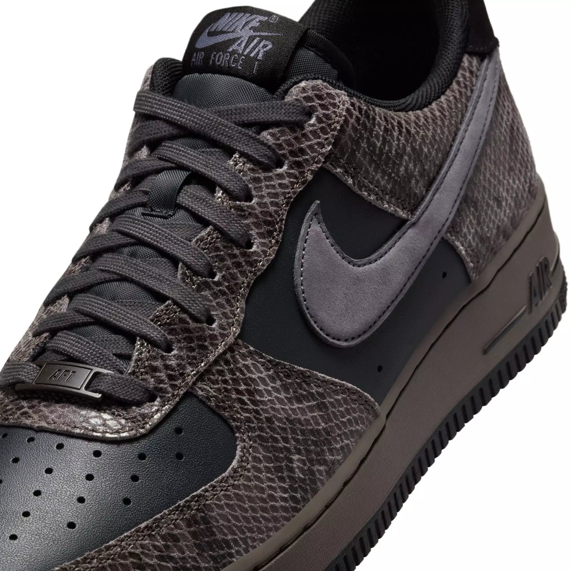 Nike Air Force 1 '07 LV8 "Snakeskin" Men's Shoe - OFF NOIR/LIGHT CARBON/CAVE STONE