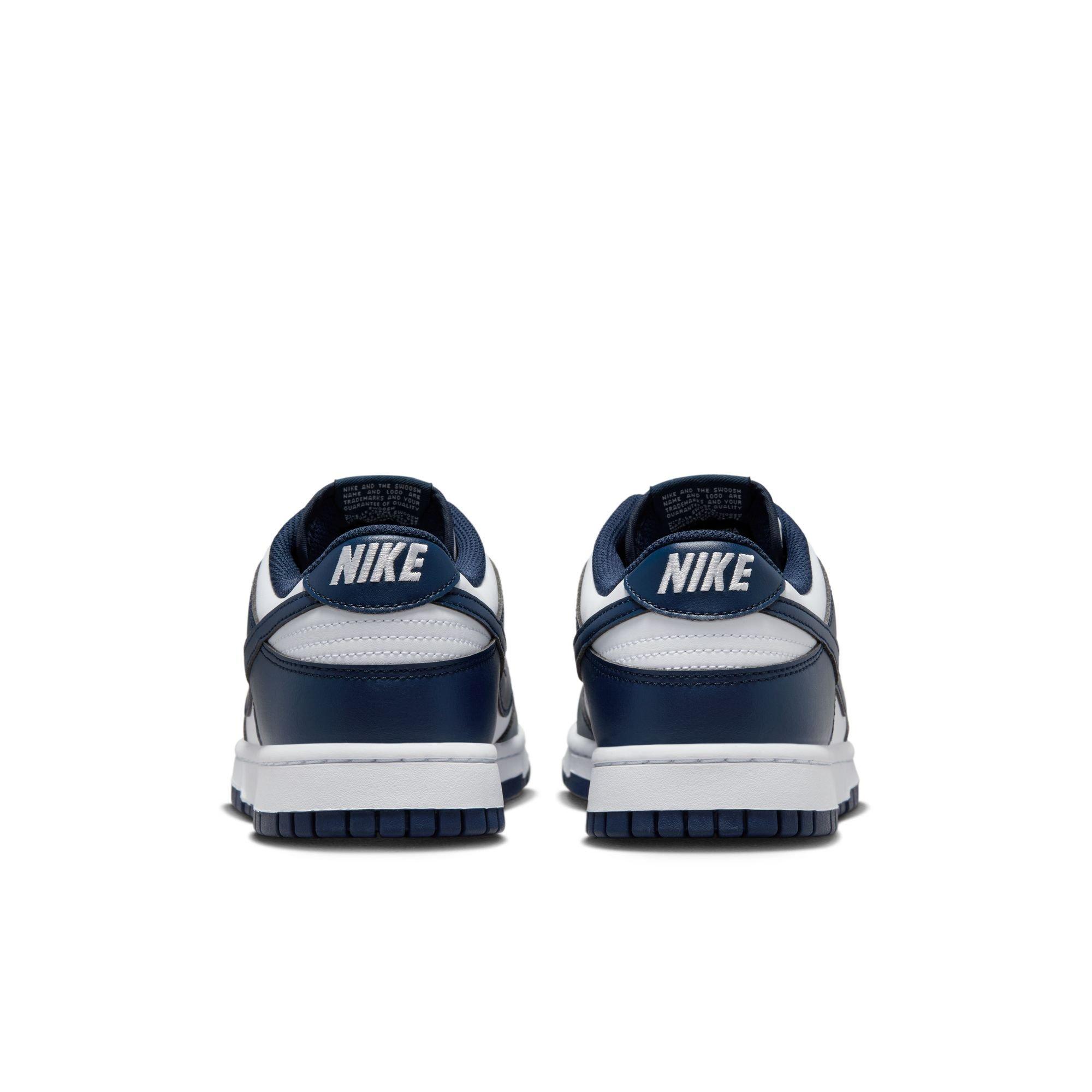 Nike Dunk Low Retro "White/Midnight Navy" Men's Shoe - WHITE/NAVY Thumbnail View 7