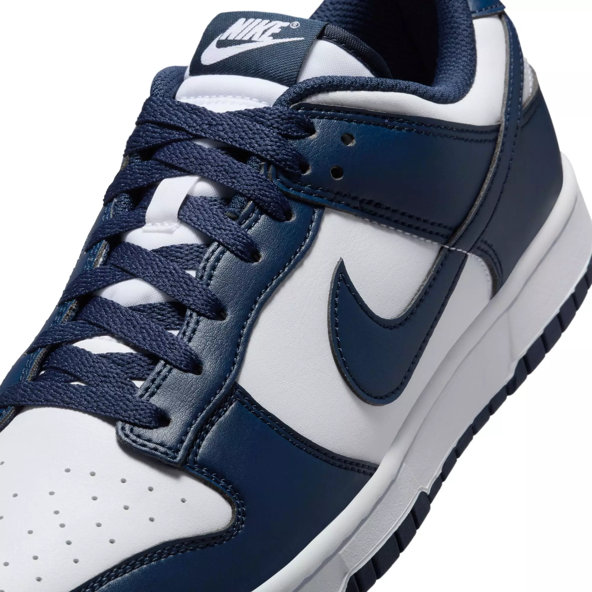 Nike Dunk Low Retro "White/Midnight Navy" Men's Shoe - WHITE/NAVY
