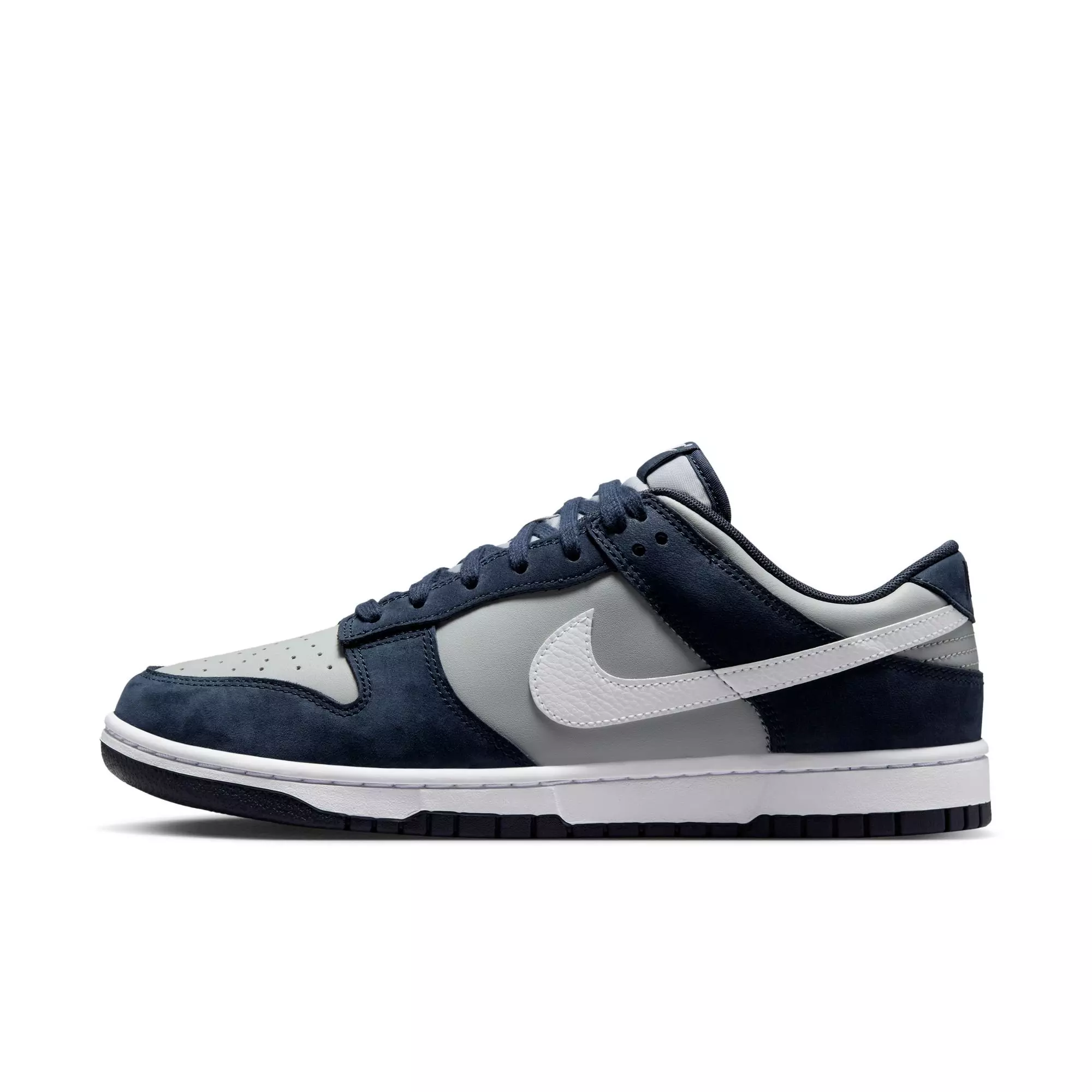 Nike Dunk Low "Obsidian/White/Lt Smoke Grey" Men's Shoe - WHITE/GREY