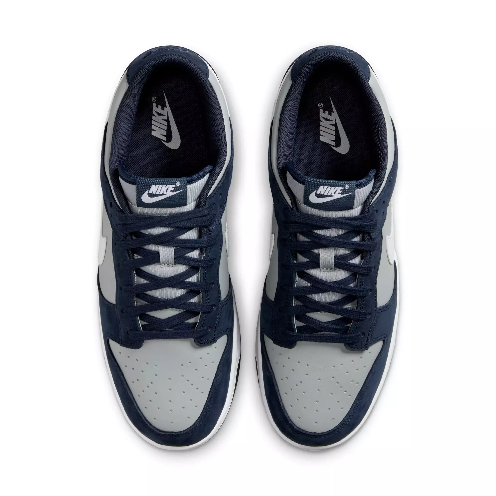 Nike Dunk Low "Obsidian/White/Lt Smoke Grey" Men's Shoe - WHITE/GREY