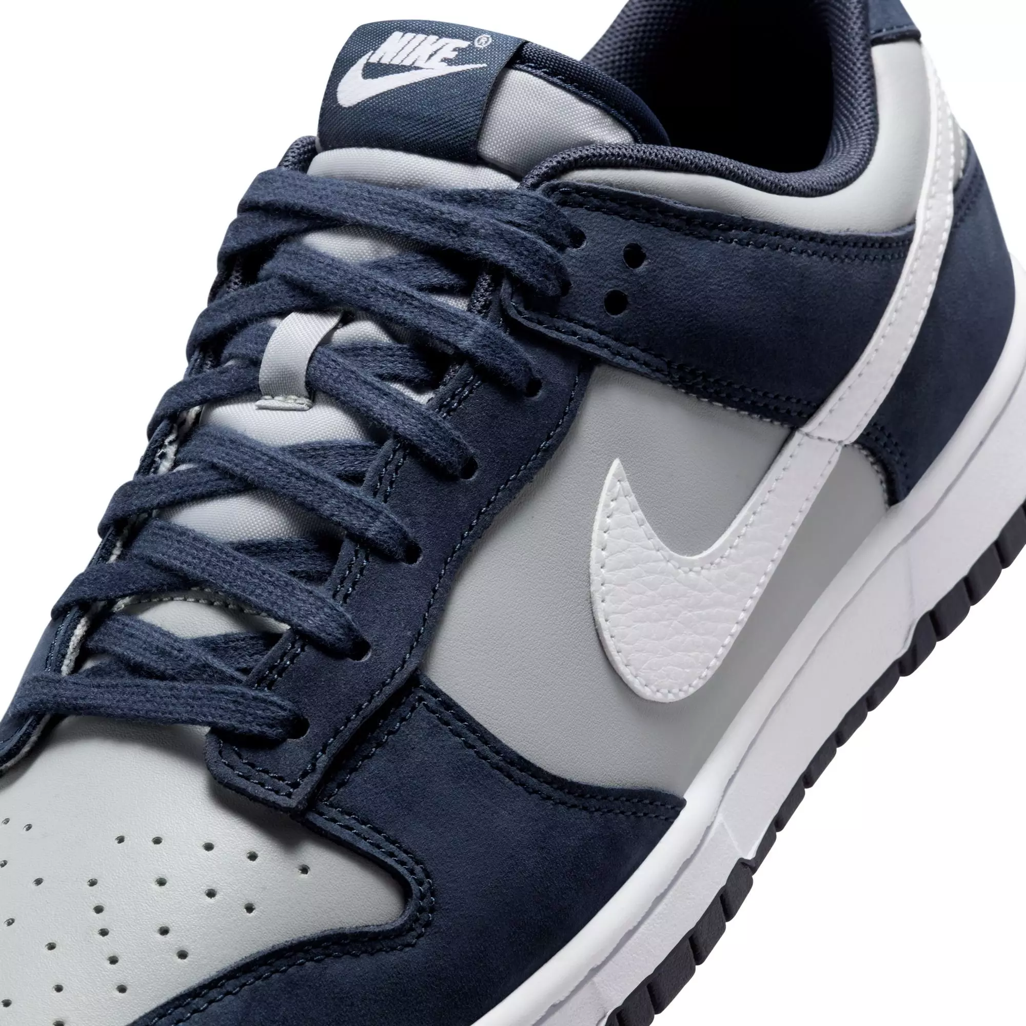 Nike Dunk Low "Obsidian/White/Lt Smoke Grey" Men's Shoe - WHITE/GREY
