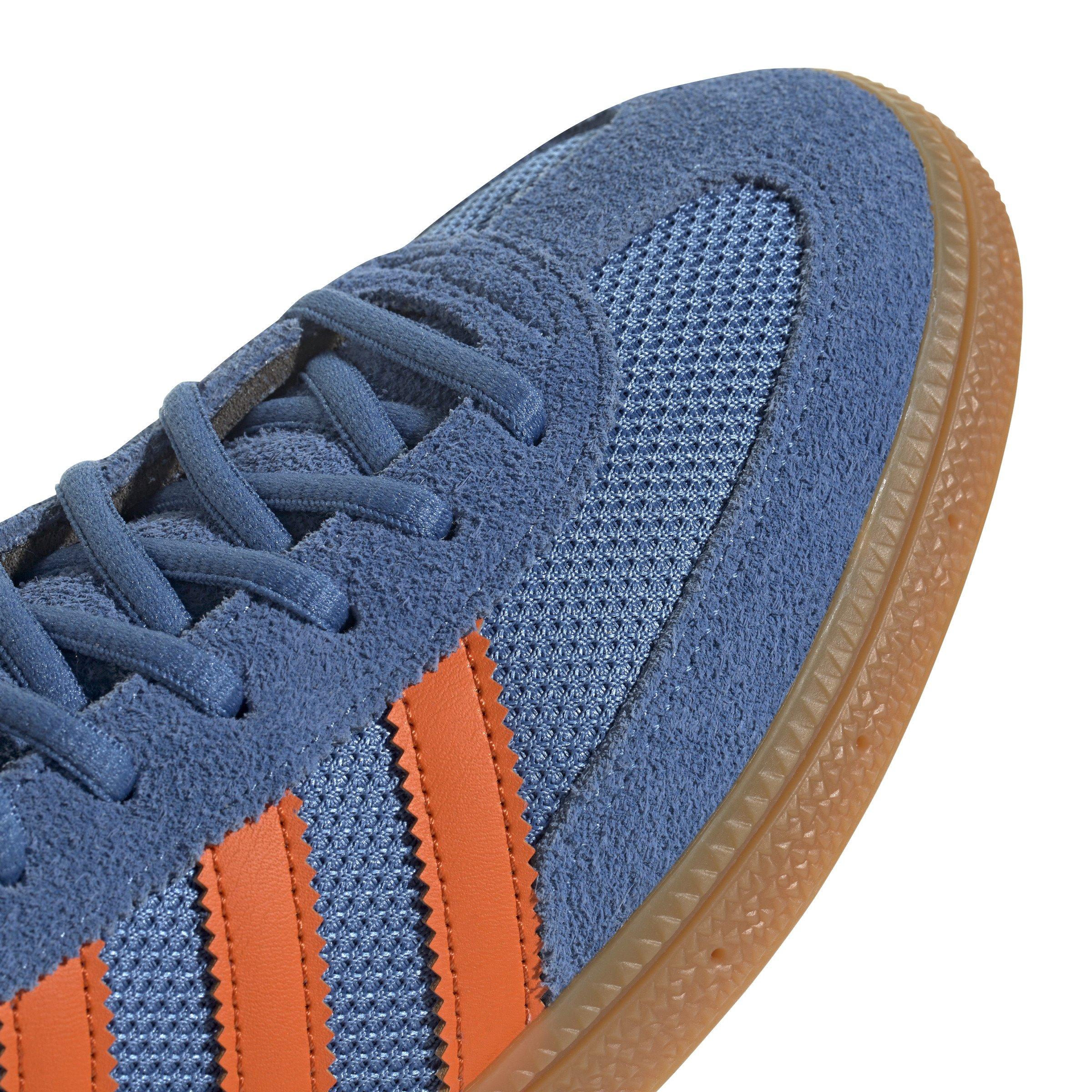 adidas Originals Handball Spezial "Focus Blue/Orange/Gum" Men's Shoe - BLUE/ORANGE Thumbnail View 6