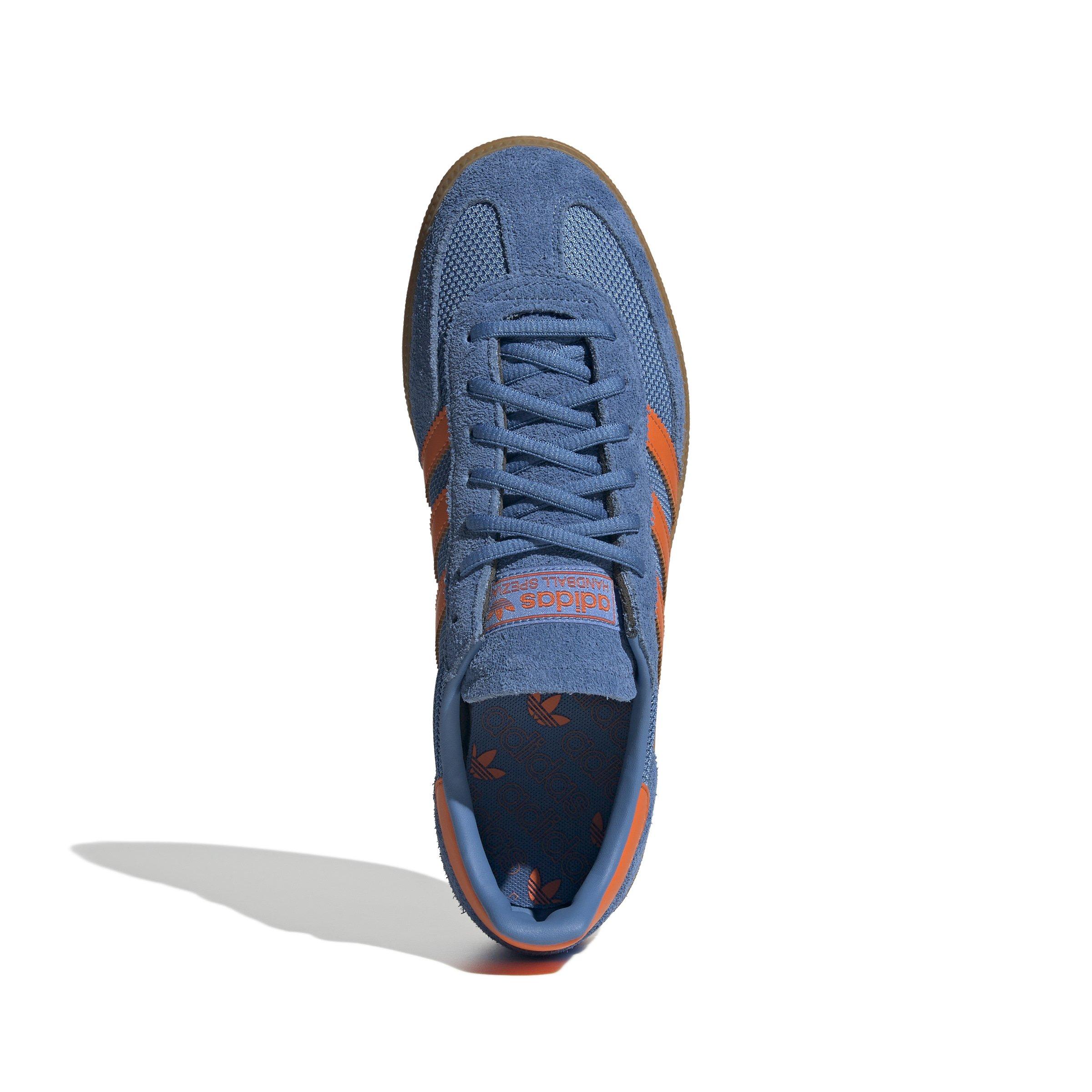 adidas Originals Handball Spezial "Focus Blue/Orange/Gum" Men's Shoe - BLUE/ORANGE Thumbnail View 7