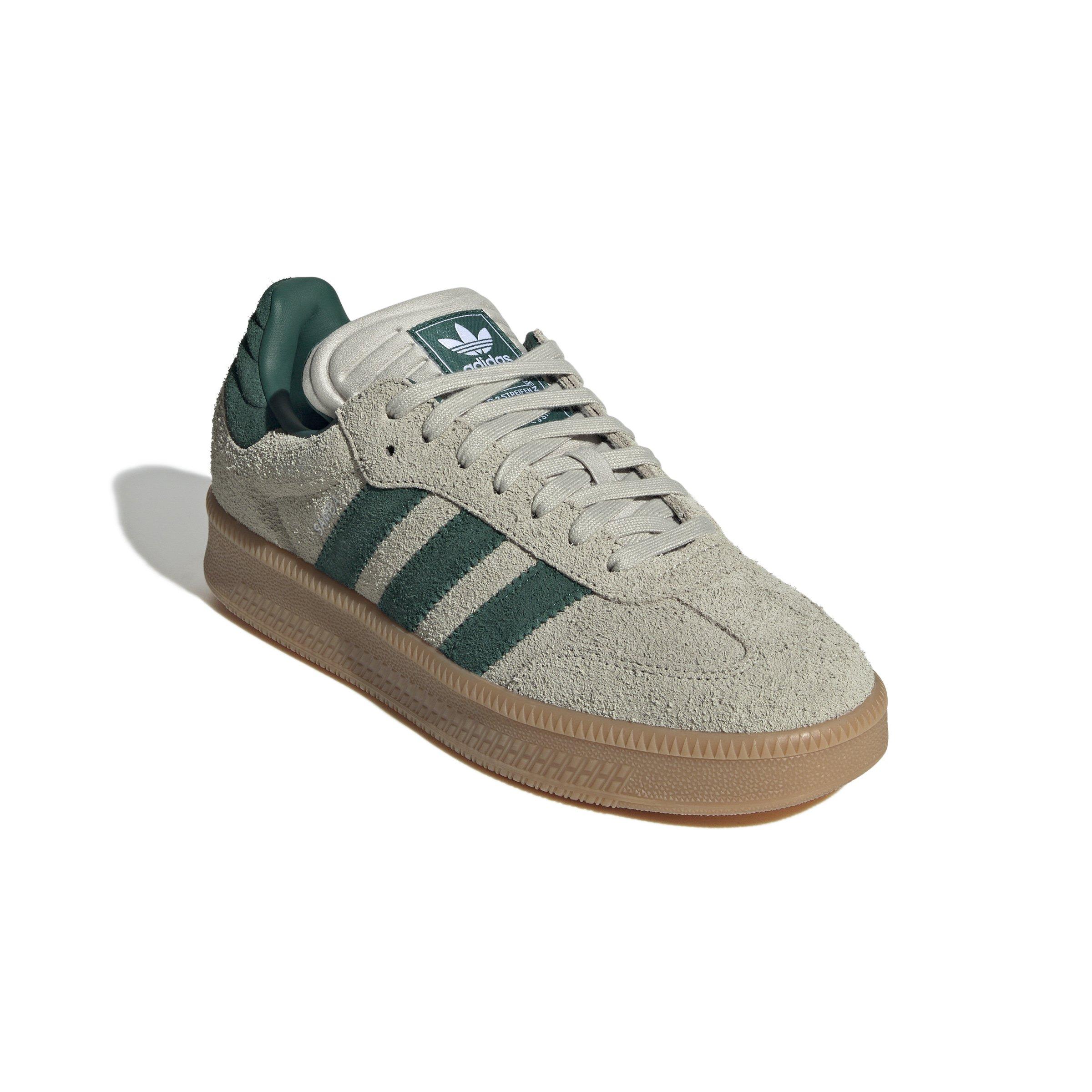 adidas Originals Samba XLG "Putty Grey/Collegiate Green/Gum" Men's Shoe - GREY/GREEN Thumbnail View 3