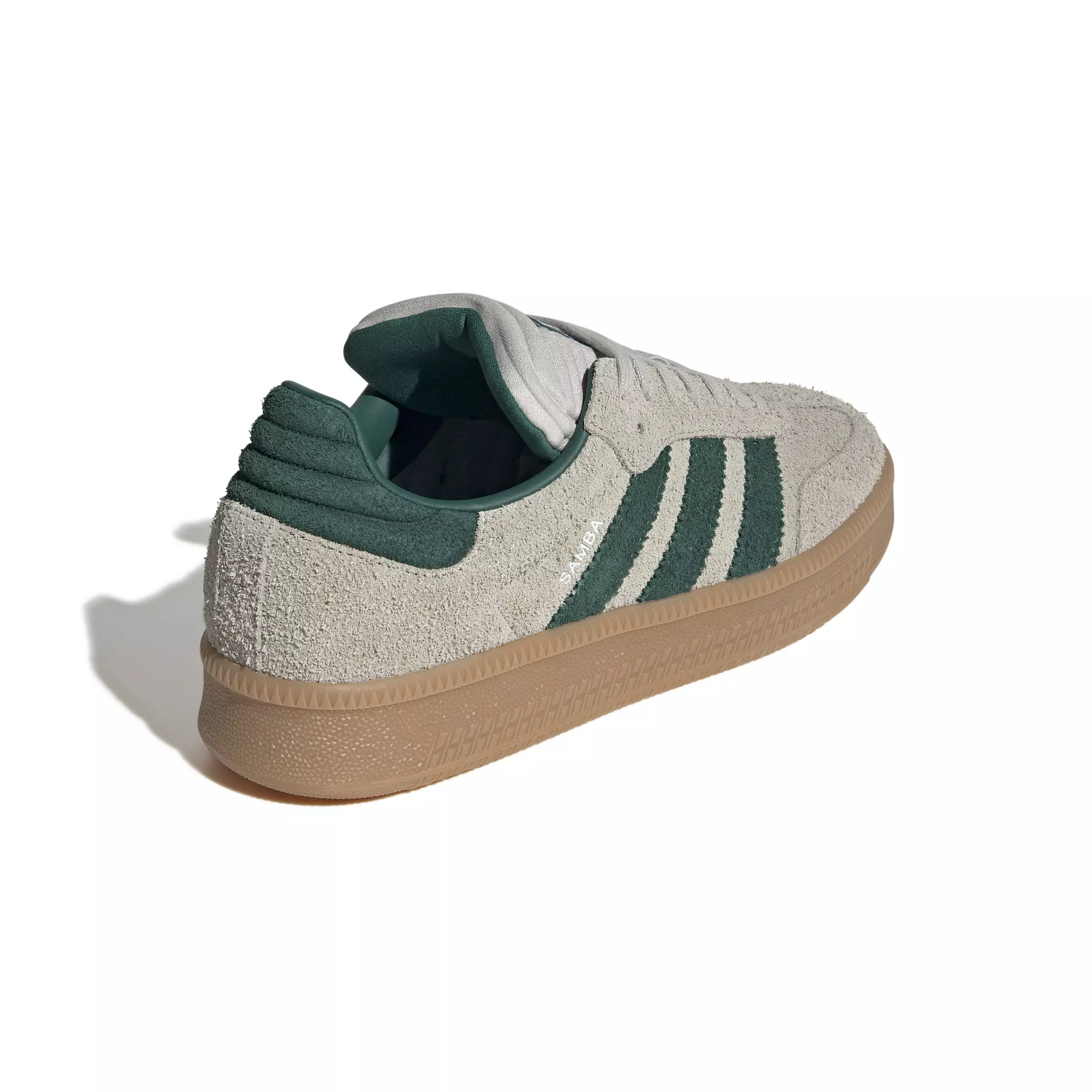 adidas Originals Samba XLG "Putty Grey/Collegiate Green/Gum" Men's Shoe - GREY/GREEN