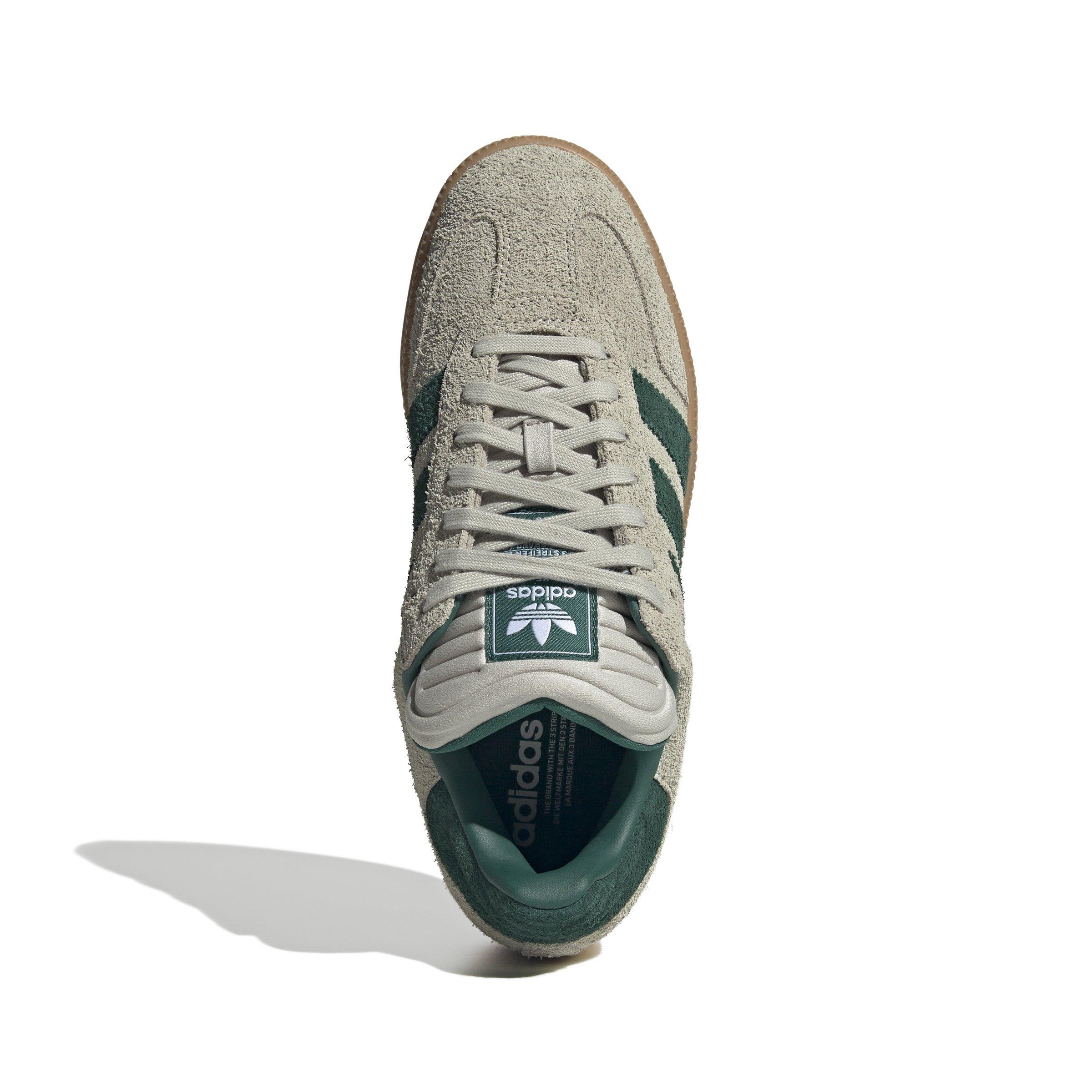 adidas Originals Samba XLG "Putty Grey/Collegiate Green/Gum" Men's Shoe - GREY/GREEN Thumbnail View 6