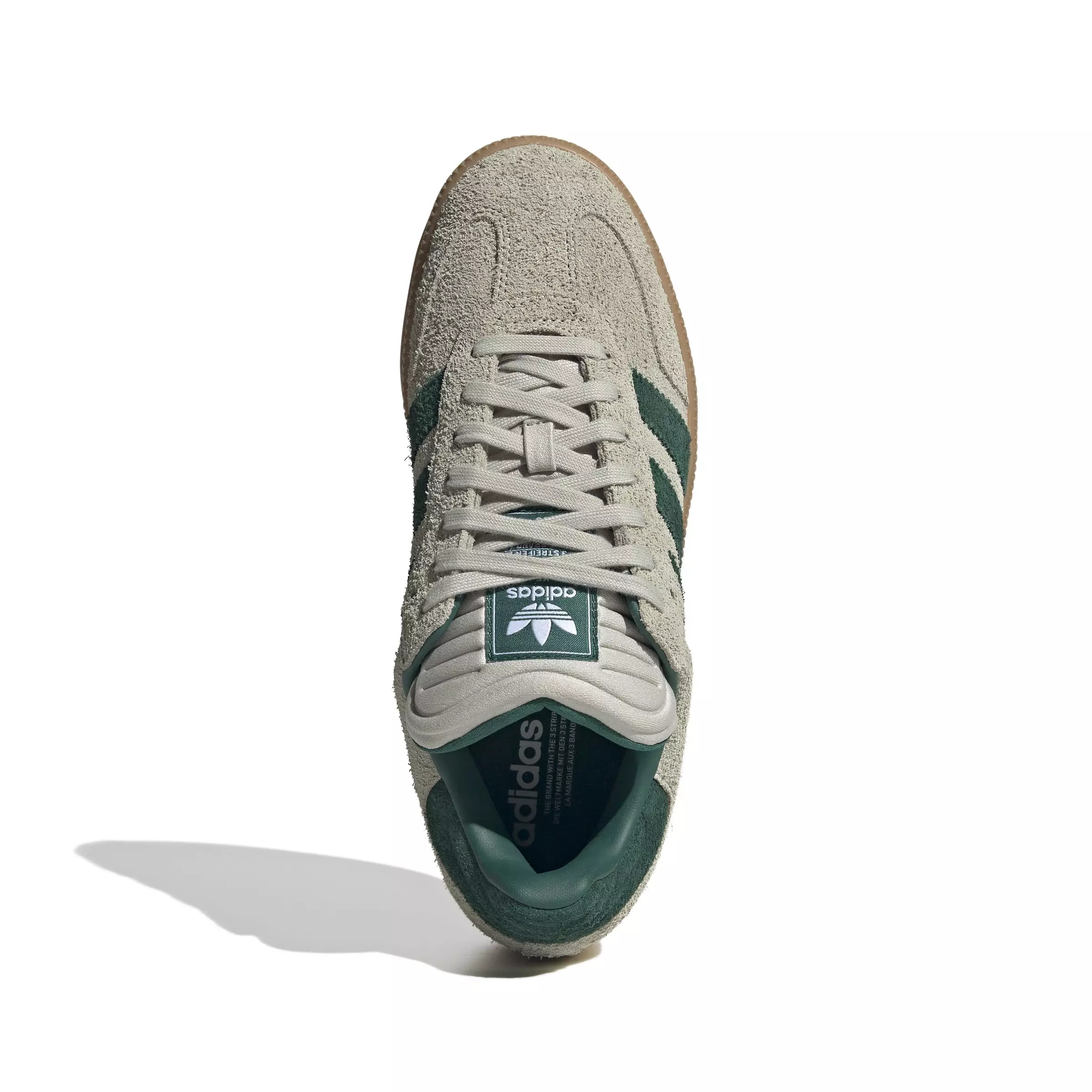 adidas Originals Samba XLG "Putty Grey/Collegiate Green/Gum" Men's Shoe - GREY/GREEN