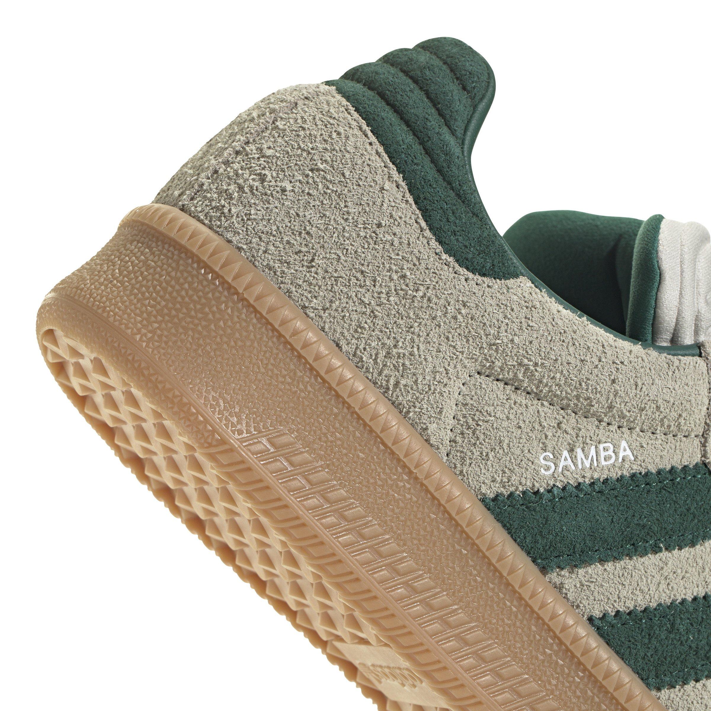 adidas Originals Samba XLG "Putty Grey/Collegiate Green/Gum" Men's Shoe - GREY/GREEN Thumbnail View 8