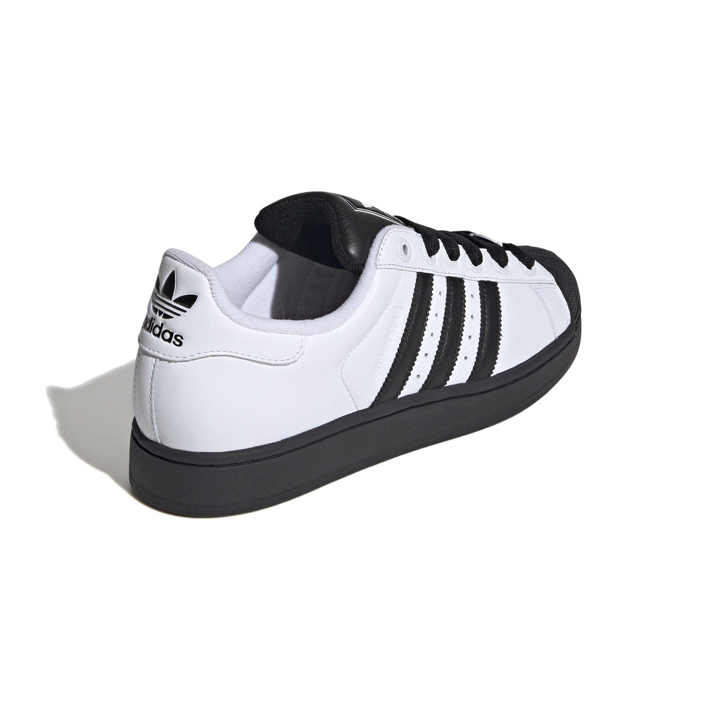ブラック＆ホワイト　Black&White Adidas Kids' Superstar II White (GS) – Puffer Reds