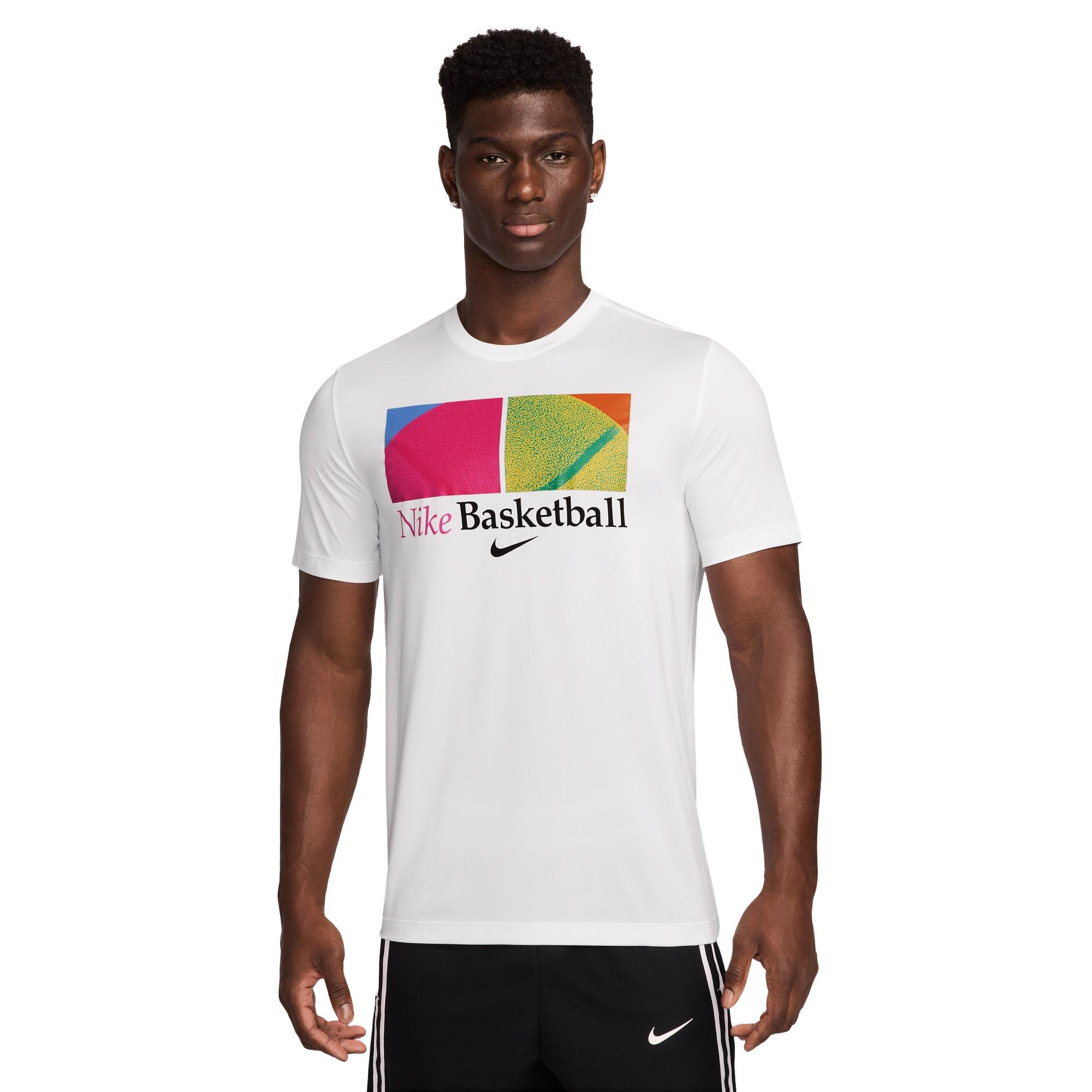 Nike Men's Dri-FIT Basketball Tee-White - WHITE Thumbnail View 1