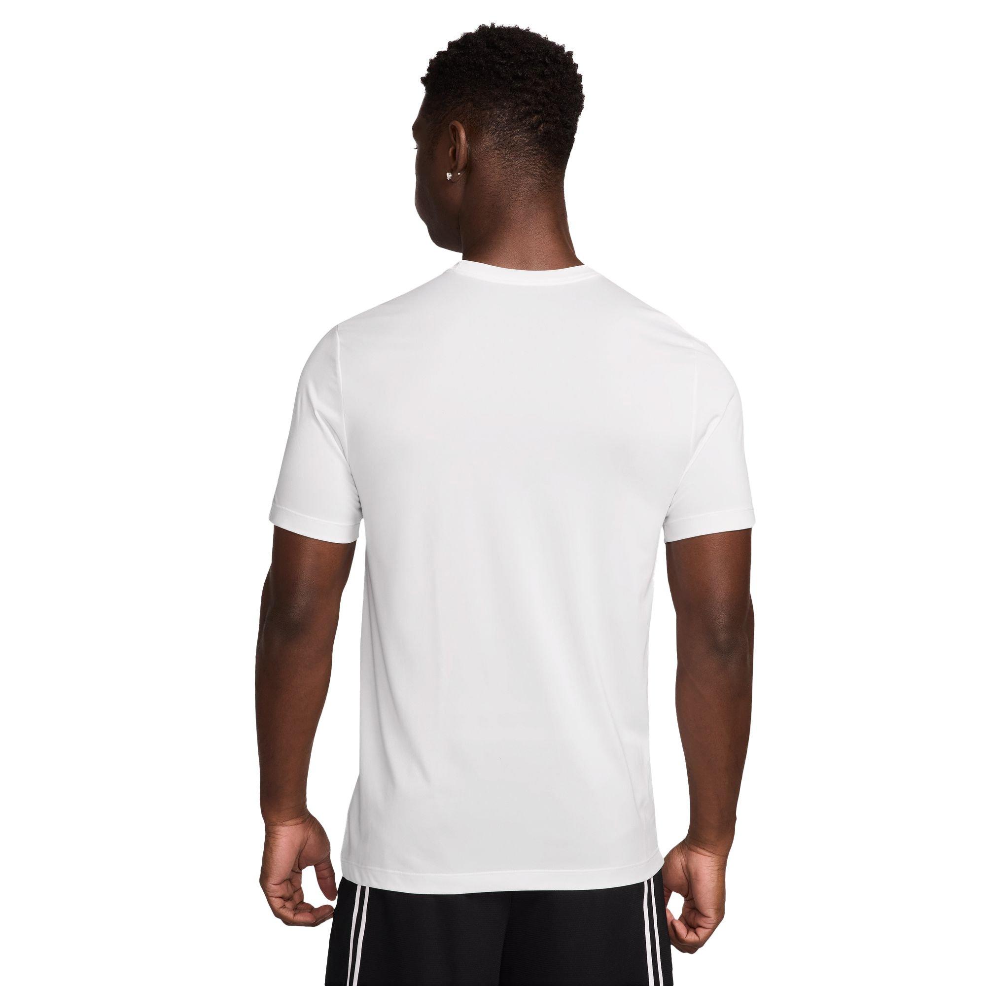 Nike Men's Dri-FIT Basketball Tee - White - WHITE Thumbnail View 2
