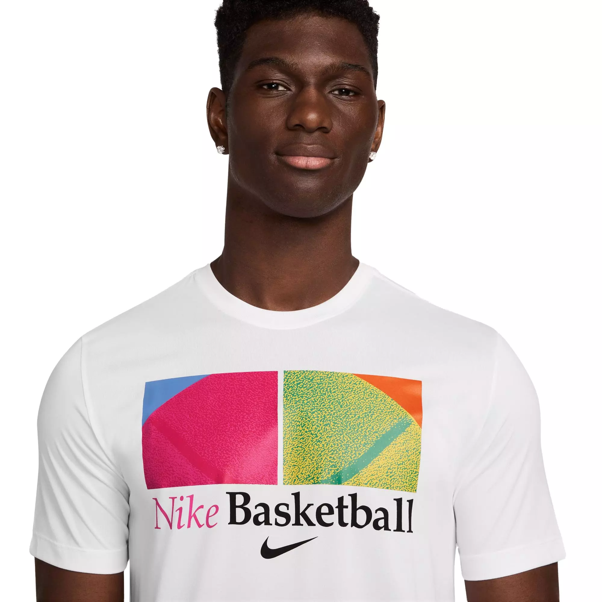 Nike Men's Dri-FIT Basketball Tee-White - WHITE