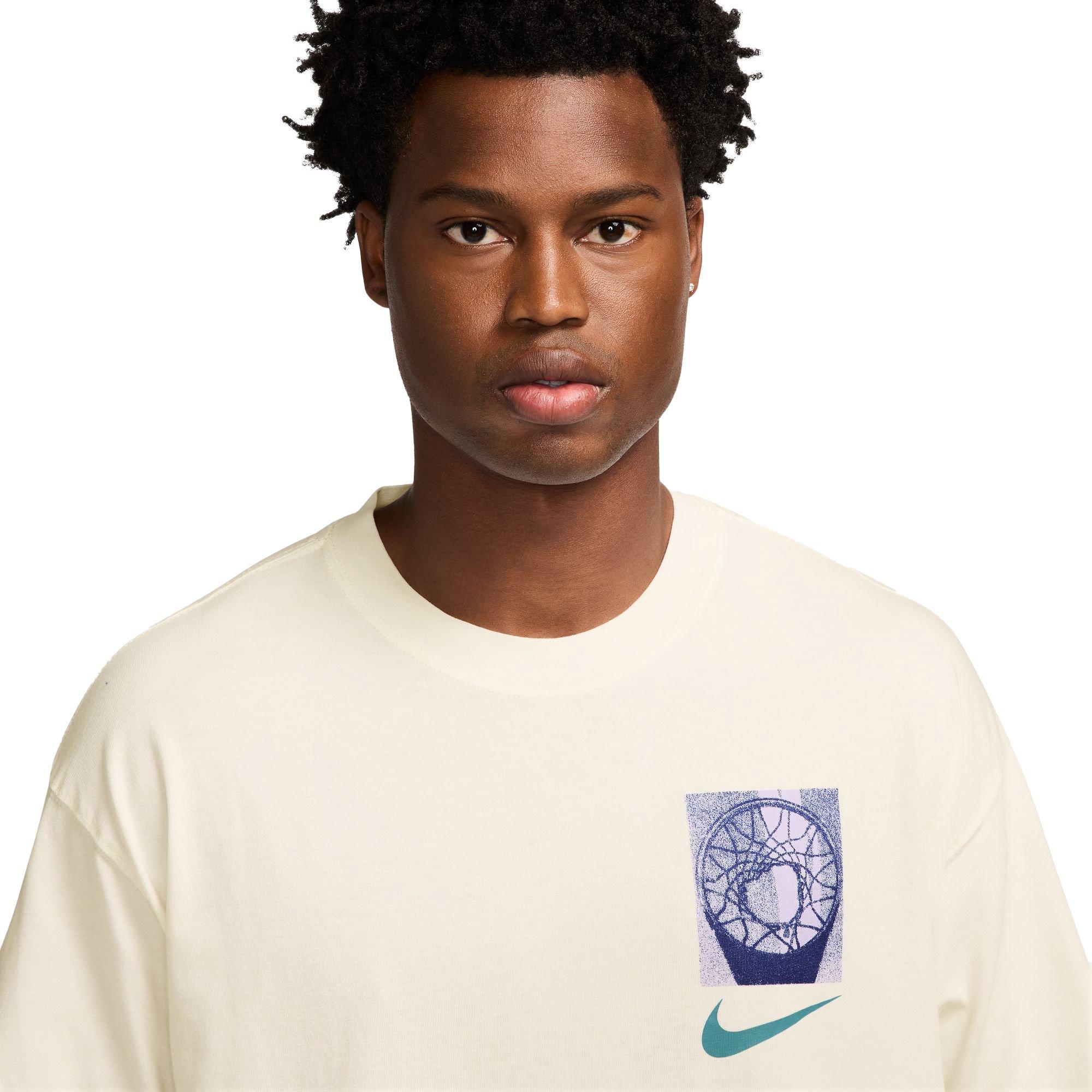Nike Men's Max90 Basketball Tee - Sail - SAIL Thumbnail View 3