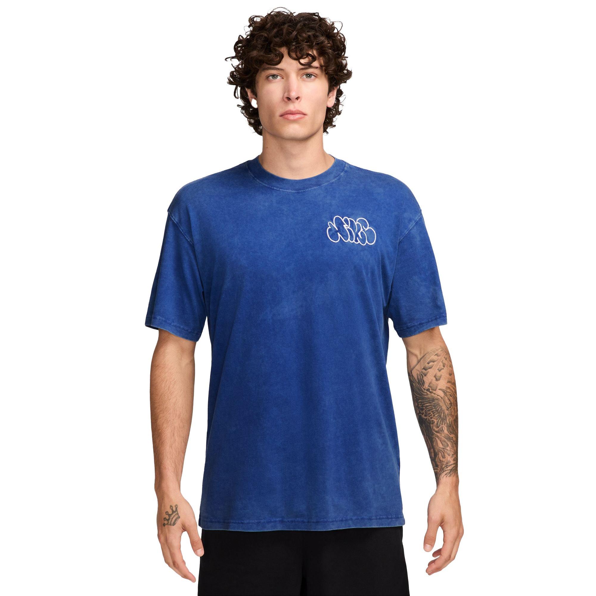 Nike Men's Max90 Basketball Tee-Blue - BLUE